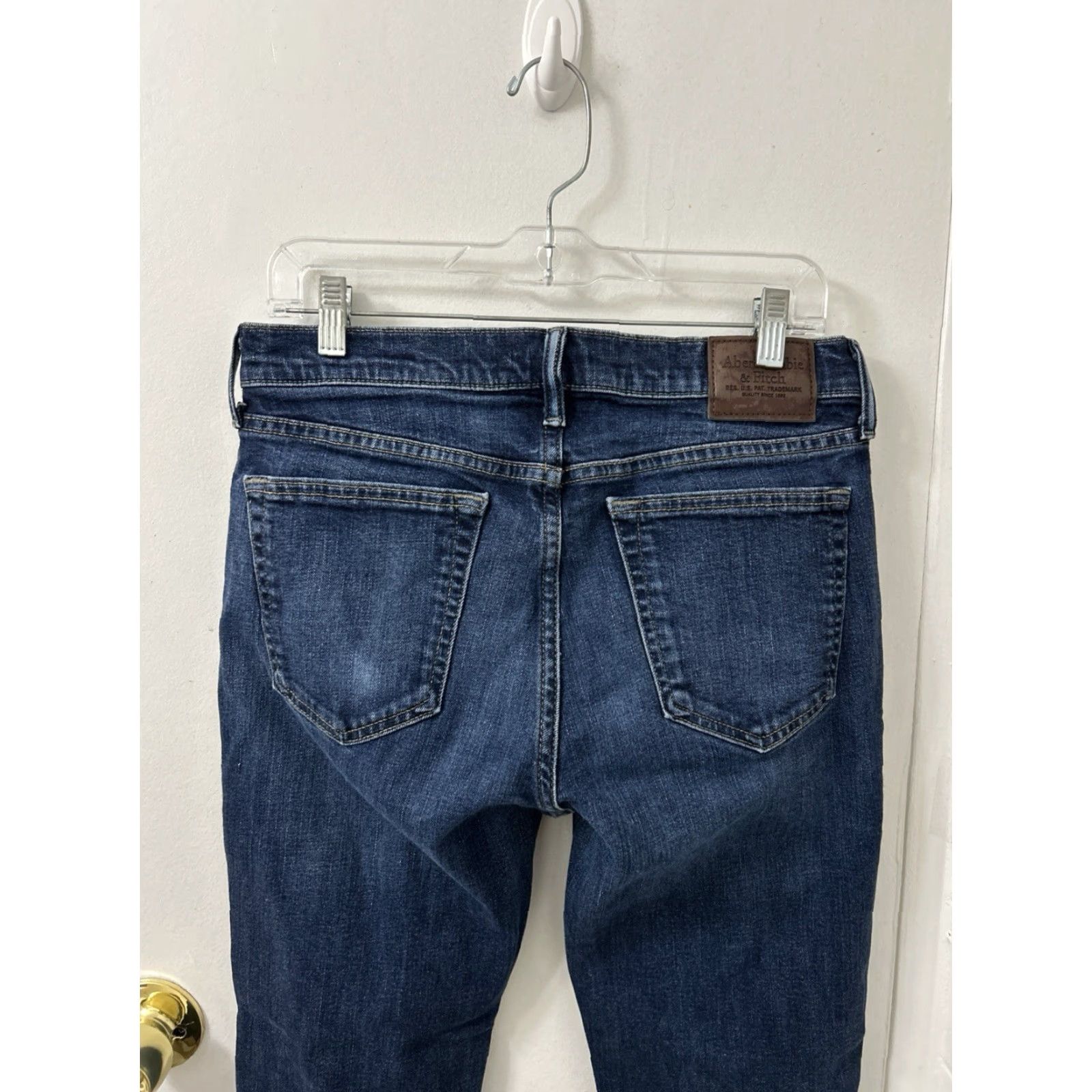 Abercrombie & Fitch Abercrombie & Fitch Jeans Mens 31x30 Dark Wash Straight Stretch Denim Size US 31 - 6 Thumbnail