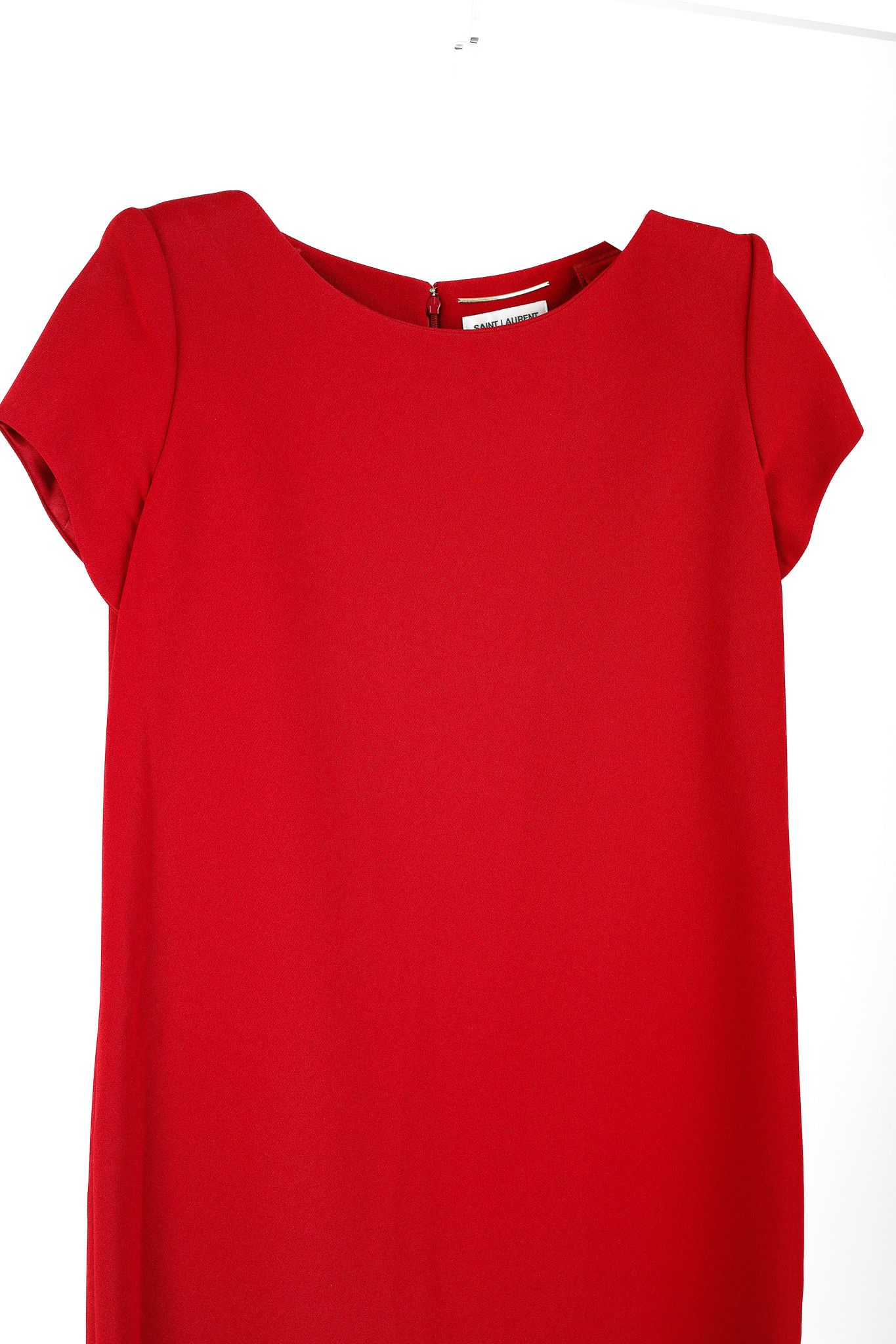 Saint Laurent Paris Saint Laurent AW/13 Red Cap-Sleeve Classic Tube Mini Dress Size XL / US 12-14 / IT 48-50 - 3 Thumbnail