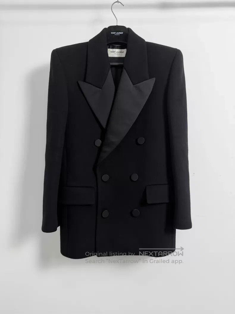 Saint Laurent Paris Saint Laurent Paris Black Double-breasted Wide-shoulder Sm Size US S / EU 44-46 / 1 - 1 Thumbnail
