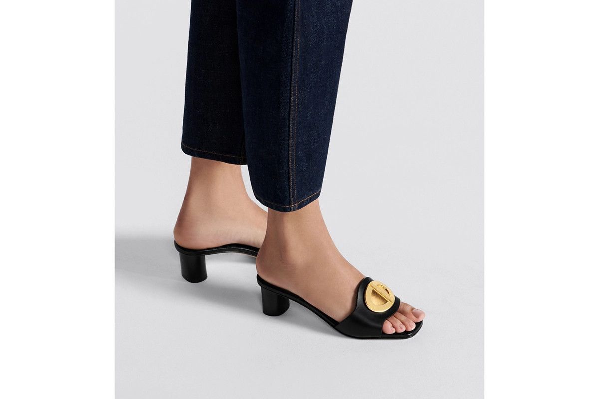 Dior o1bcso1str0225 Heeled Slide in Black Size US 10 / IT 40 - 6 Thumbnail