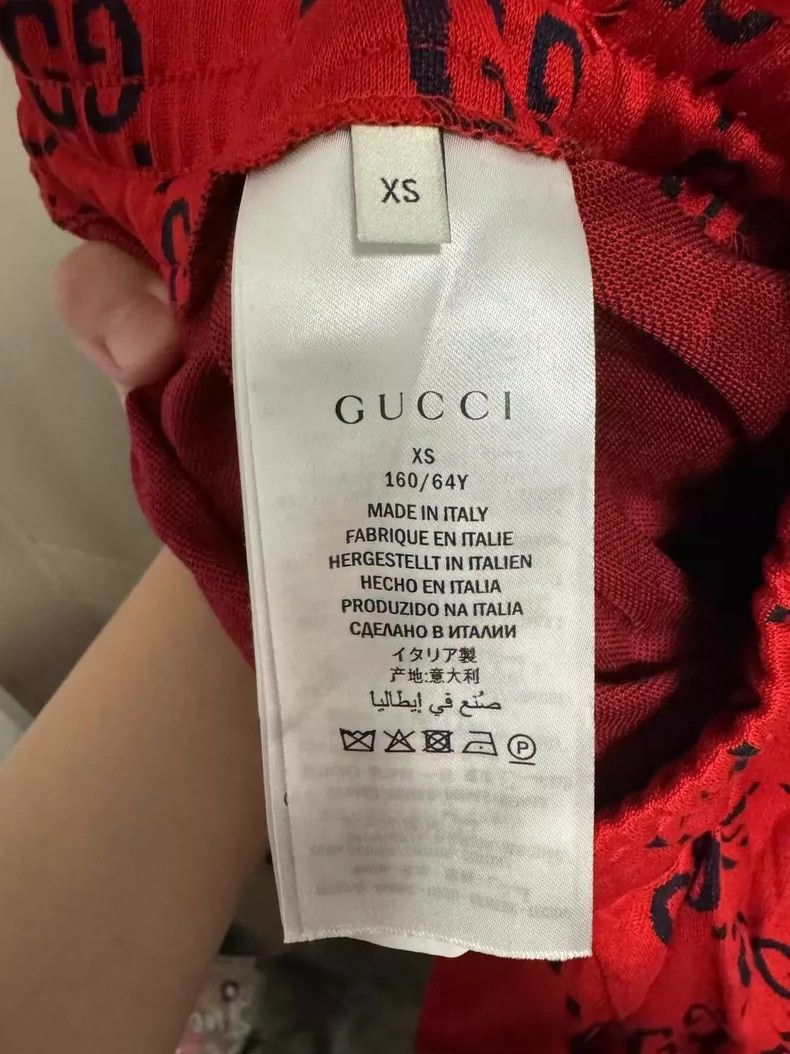 Gucci Gucci Size XS Red GG full-printed logo skirts and trousers Size 42" / US 20 - 4 Thumbnail