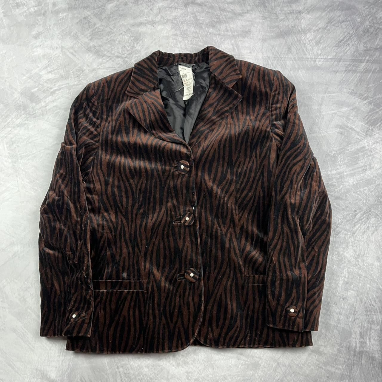 Vintage Versace animal print coat (flaw on pocket)