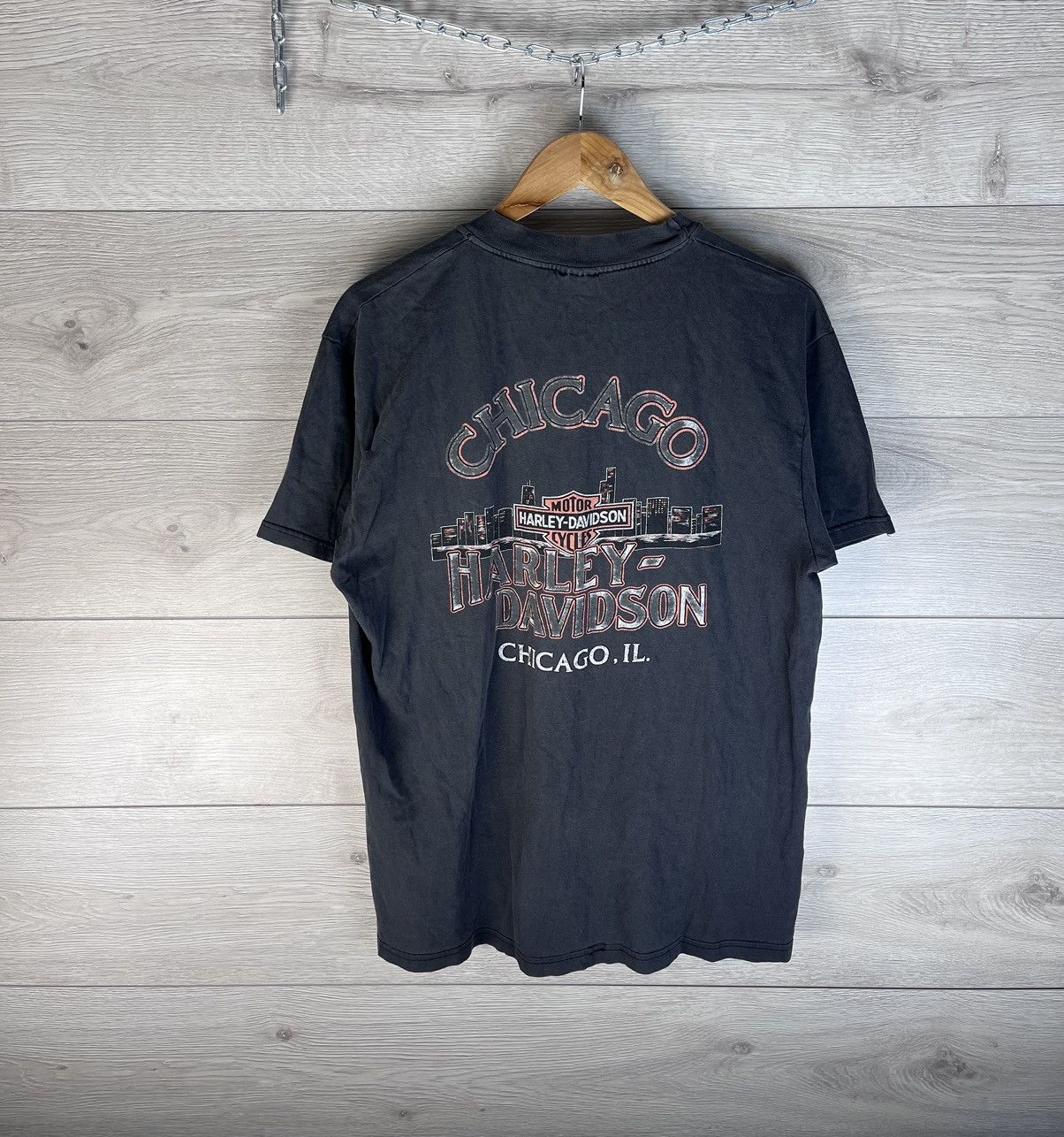Harley Davidson Vintage men's T-shirt merch Harley-Davidson 98s made in Usa Size US L / EU 52-54 / 3 - 1 Thumbnail