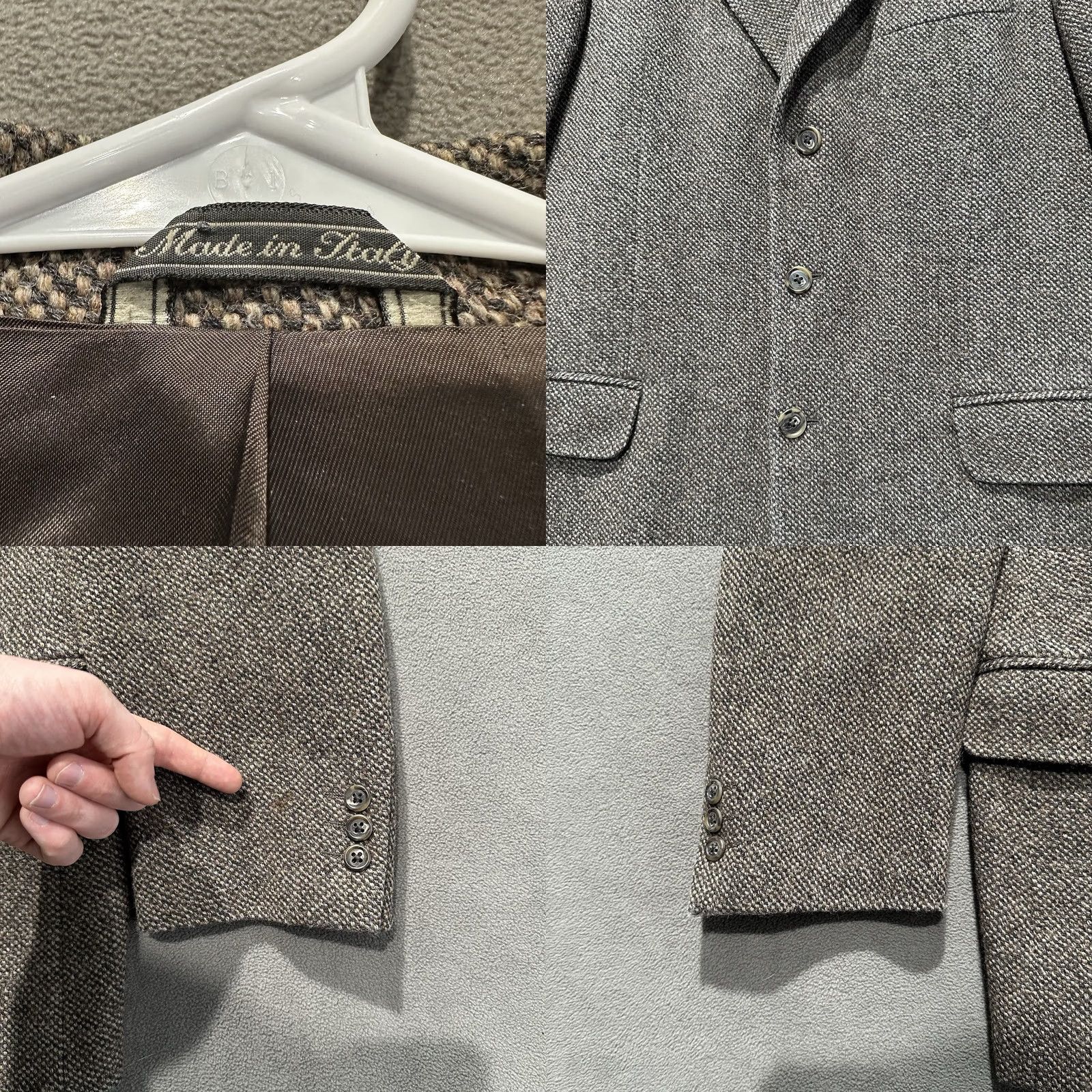Banana Republic Banana Republic Blazer Sport Coat Men 42R Tweed Wool Brown 3 Button Italy Size 42R - 8 Thumbnail