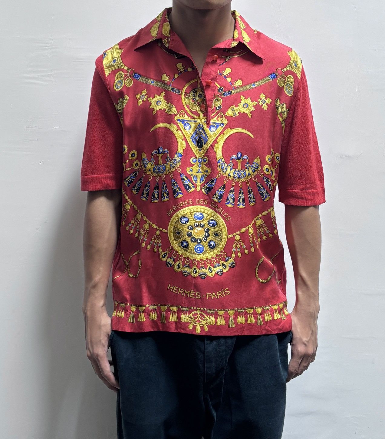 Hermes Parures des Sables Silk/Cotton Shirt Size US S / EU 44-46 / 1 - 1 Thumbnail