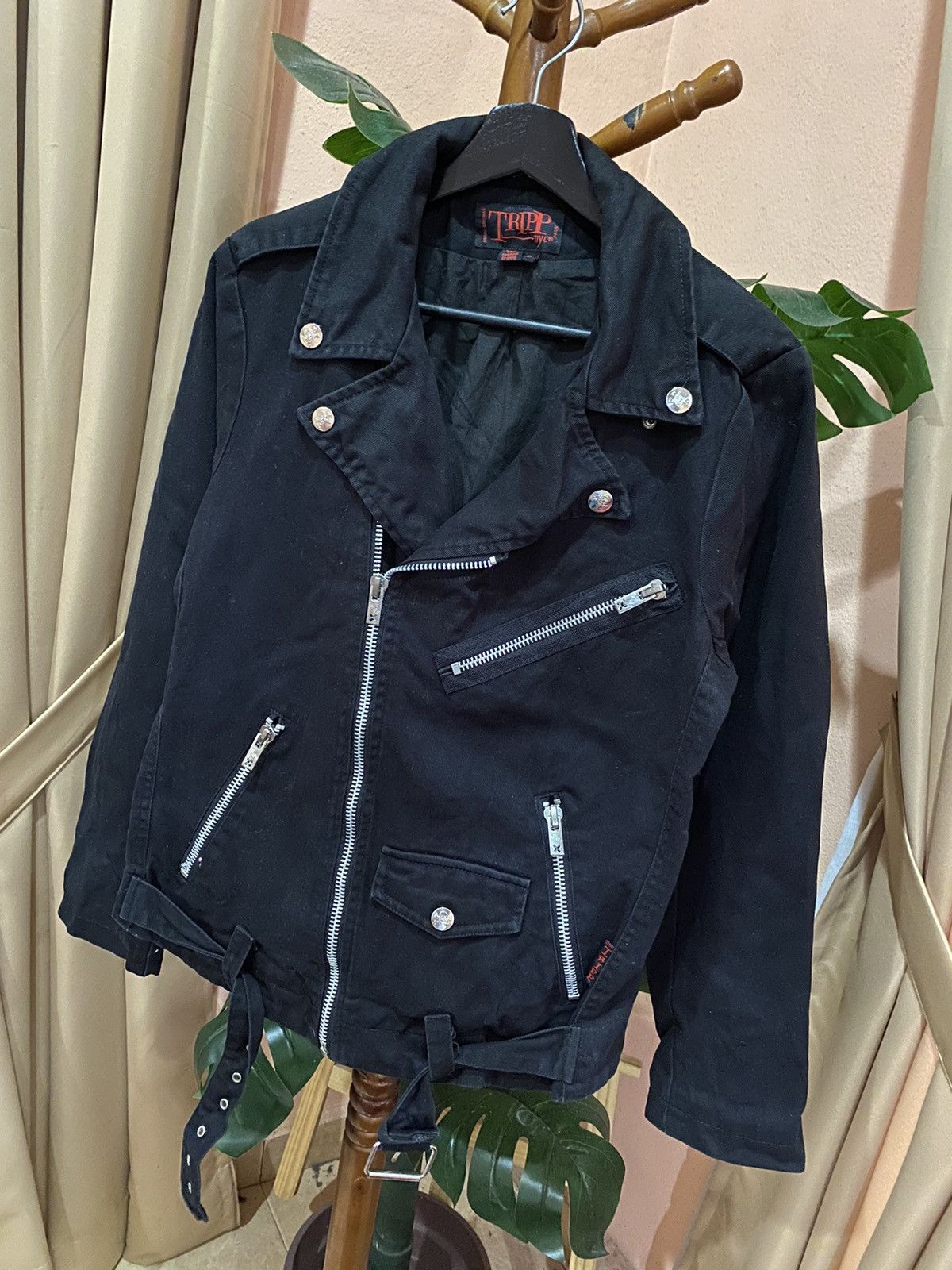 If Six Was Nine × Tripp NYC Tripp NYC Black Double Collar Biker Jacket Edgy and Stylish Size US S / EU 44-46 / 1 - 2 Thumbnail