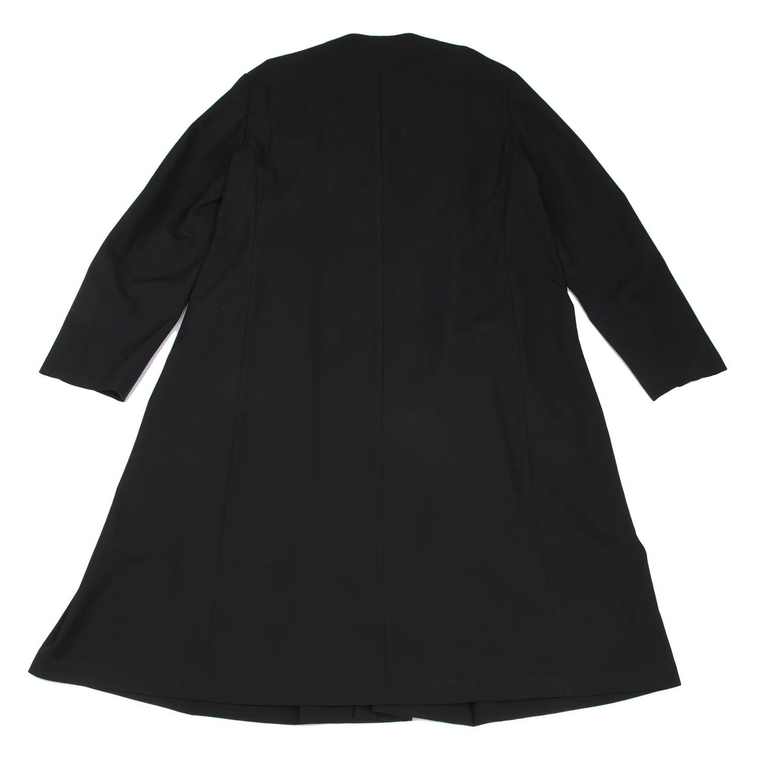Yohji Yamamoto Yohji Yamamoto Wool Gabardine No-Collar Coat Size US XL / EU 56 / 4 - 11 Thumbnail