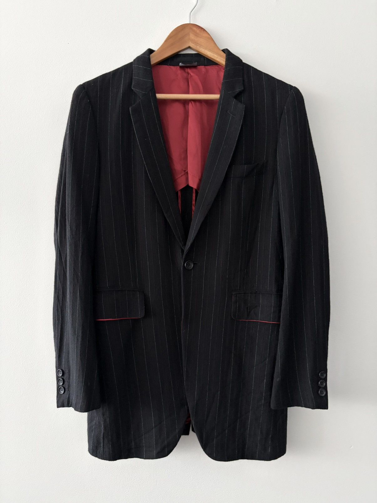 Comme des Garcons Homme Plus COMME des GARÇONS HOMME PLUS AD2013 Pinstripe Blazer Size US S / EU 44-46 / 1 - 1 Thumbnail