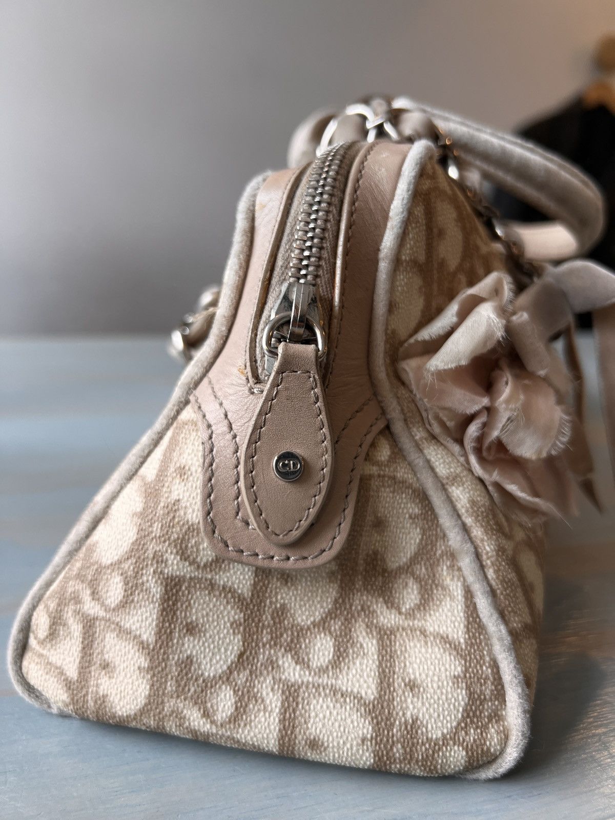 Dior 00s Dior Trotter Romantic Pink Handbag Size ONE SIZE - 4 Thumbnail