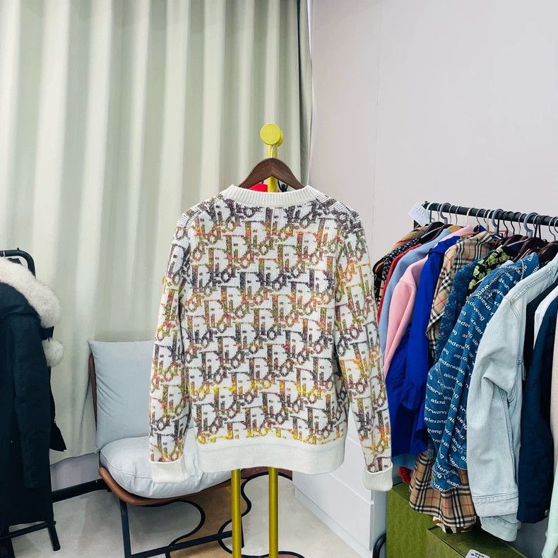 Dior Dior Yellow dazzling full logo sweater Size US M / EU 48-50 / 2 - 2 Thumbnail