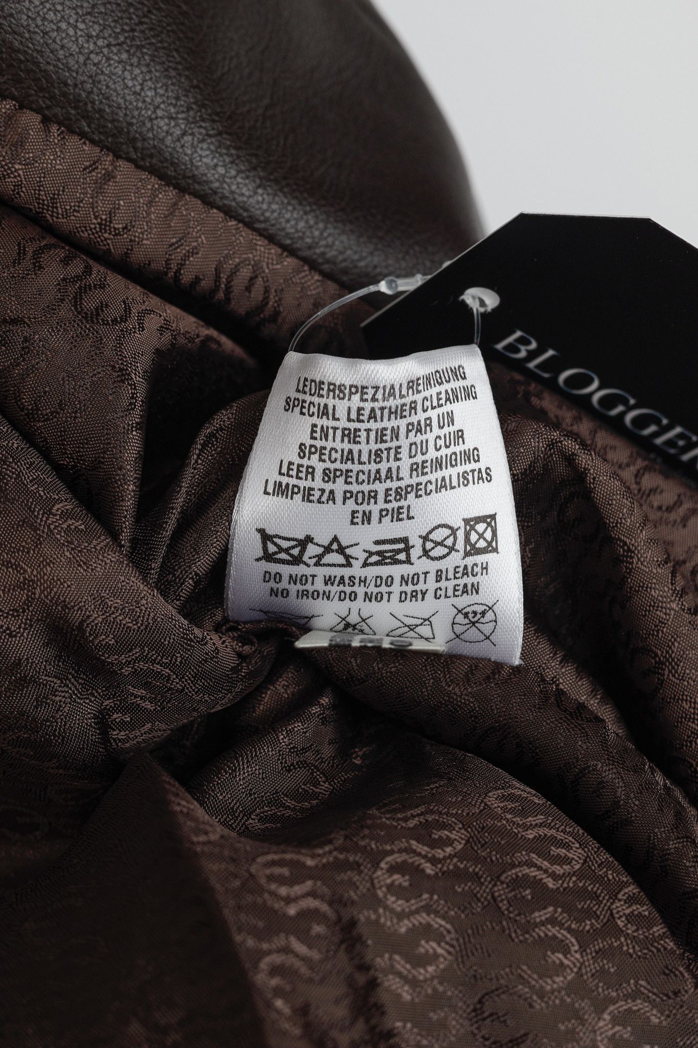 Escada Escada Brown Leather Topstitched & Trimmed Blazer Size L / US 10 / IT 46 - 12 Thumbnail