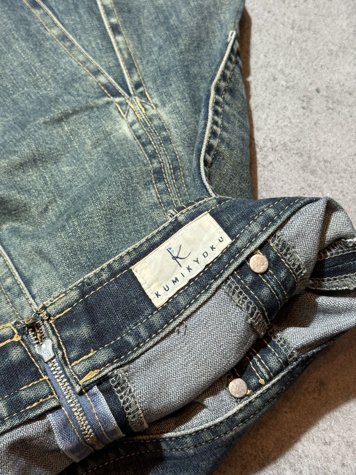 Japanese Brand Vintage 90s Kumikyoku Japan denim mini skirt Size 26" / US 2 / IT 38 - 11 Thumbnail