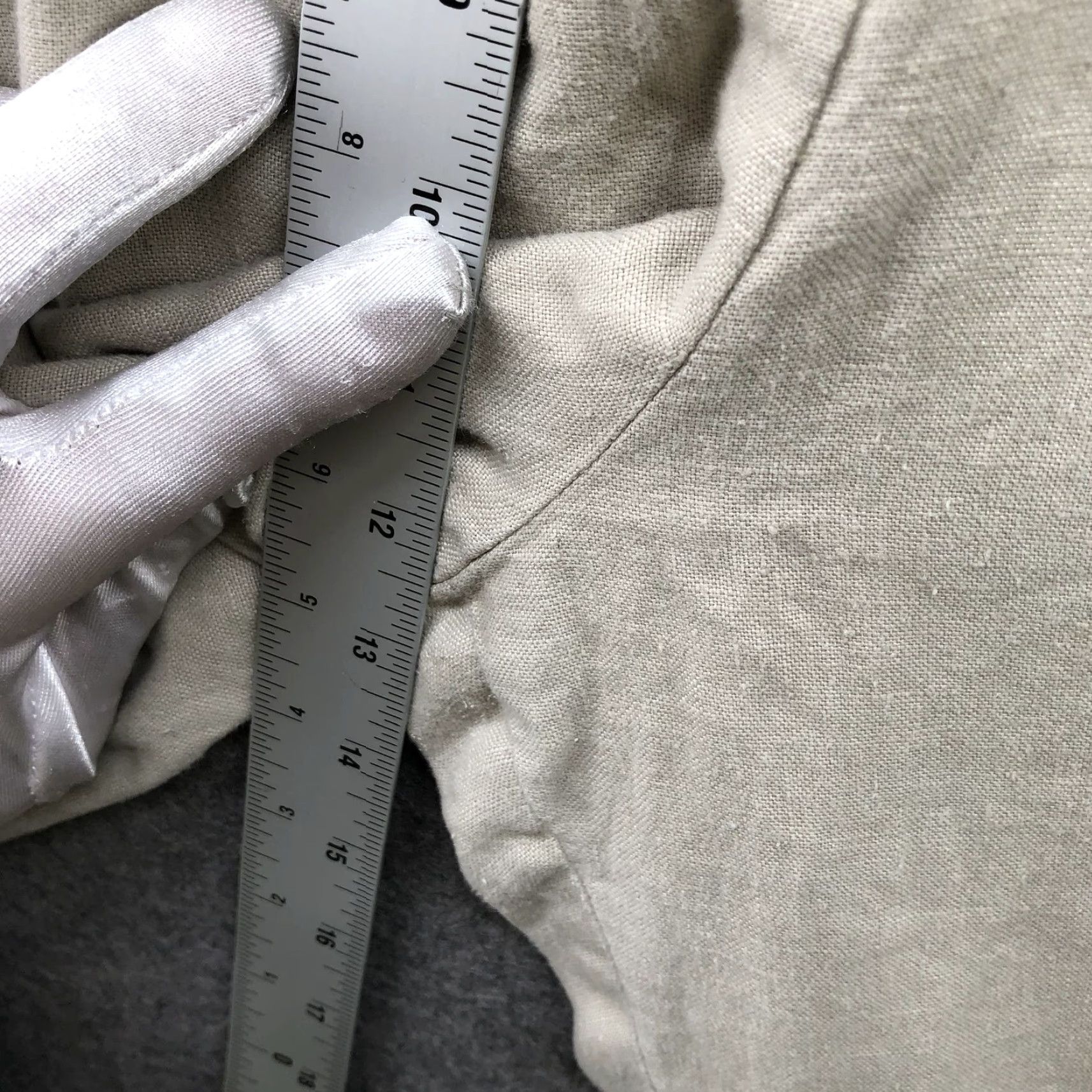 Vintage Jillian Jones 100% Linen Crop Pants Womens Size 12 Beige High Rise Lagenlook Pants Crop Beige Women's 12 Linen High Rise Wide-Leg Sl Size 34" / US 12 / IT 48 - 7 Thumbnail
