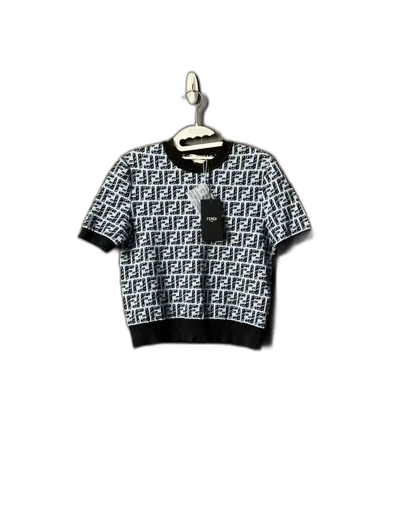 Fendi Fendi Printed Short Sleeve Knit Top Size US M / EU 48-50 / 2 - 1 Thumbnail