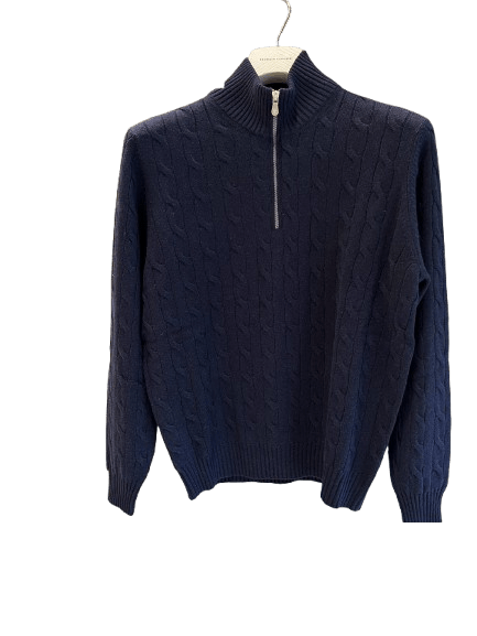 Brunello Cucinelli o1w1db10125 Cashmere Turtleneck Sweater in Blue Size US M / EU 48-50 / 2 - 1 Thumbnail