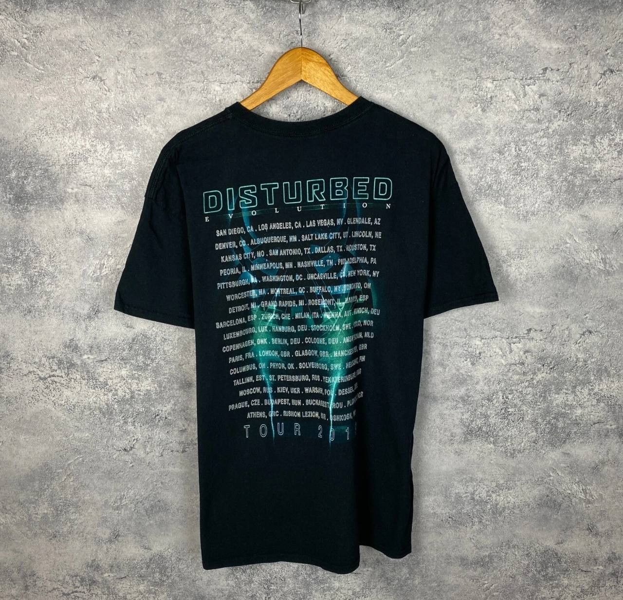 Band Tees Disturbed Evolution Tee Men's Size XL Black Short Sleeve ` Size US XL / EU 56 / 4 - 7 Thumbnail