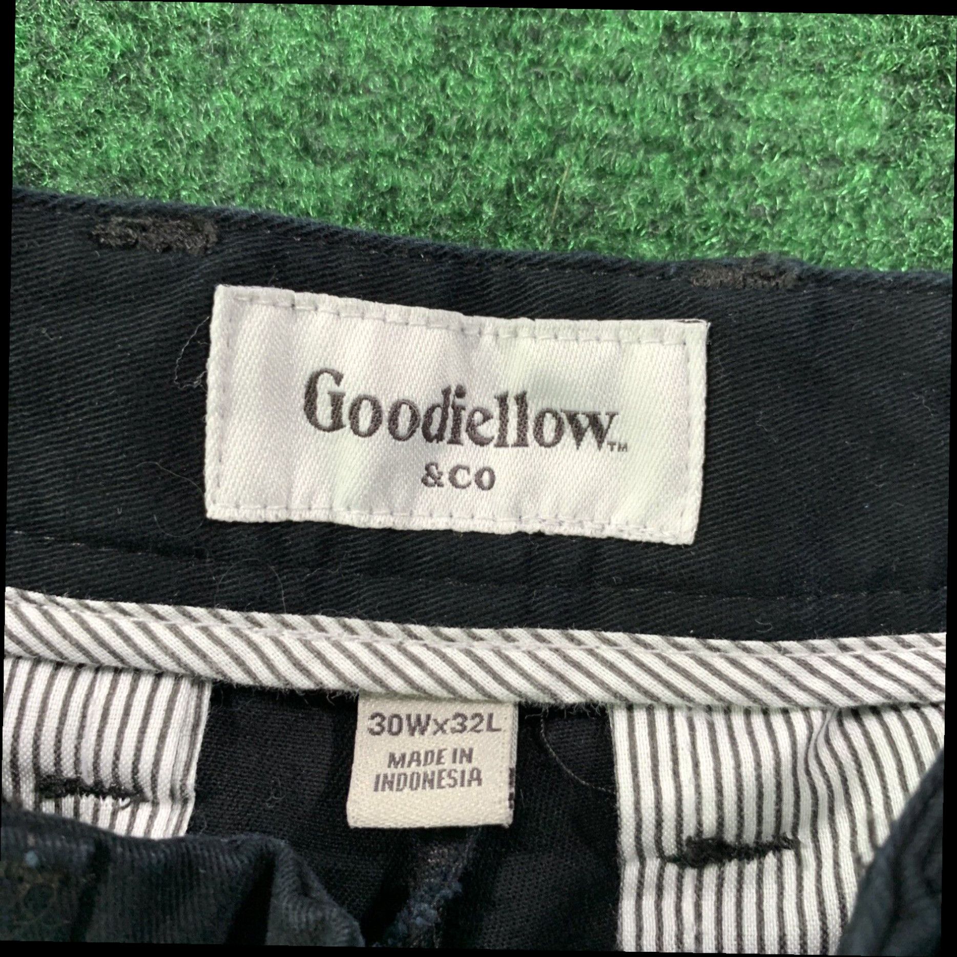 Vintage Goodfellow & Co Men's Athletic Fit Hennepin Chino Cotton Blend Pants Black 30x32 Size US 30 / EU 46 - 2 Thumbnail