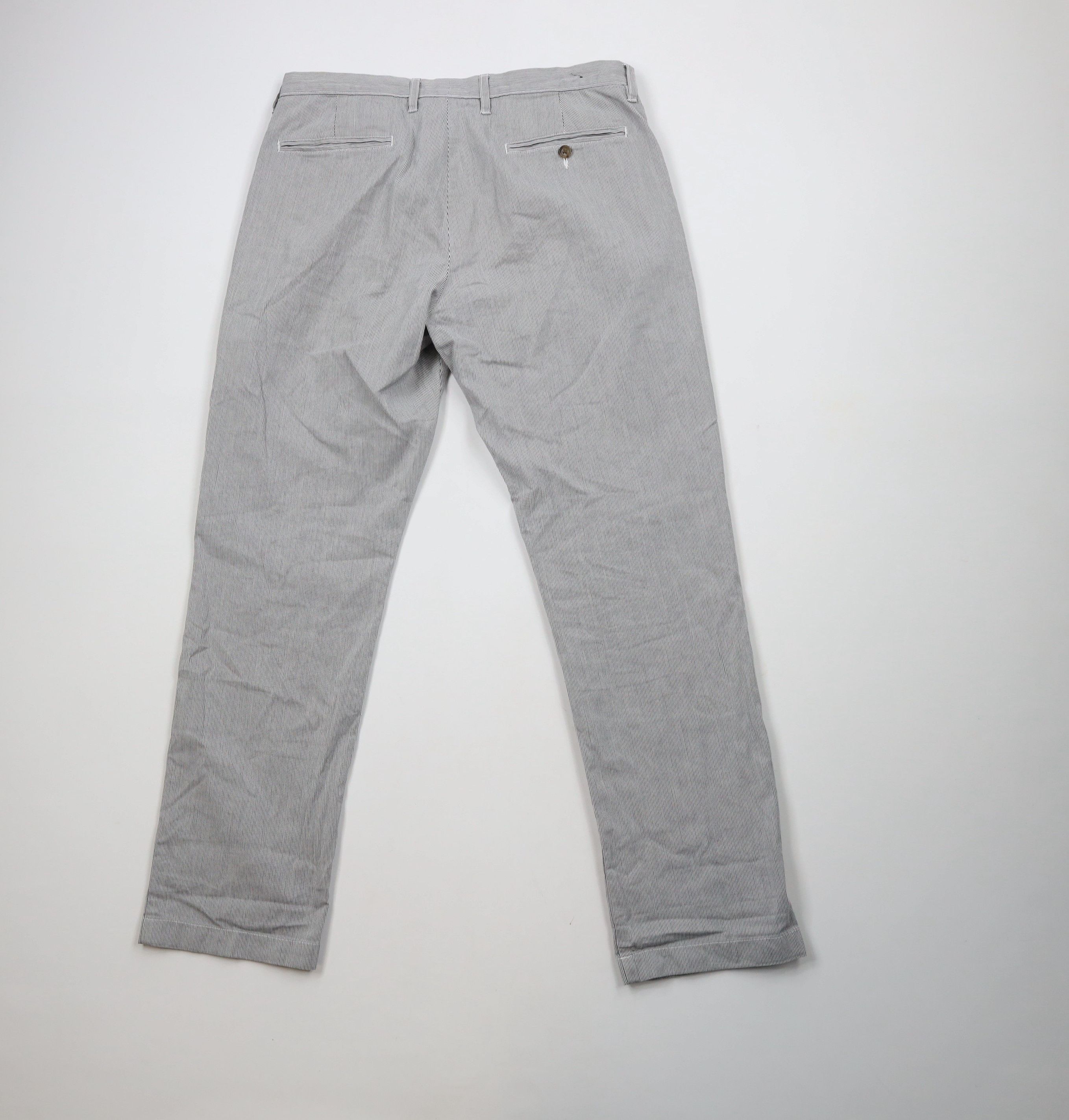 J.Crew × Vintage Vintage J Crew Seersucker Straight Leg Chino Pants Cotton Size US 33 - 9 Thumbnail