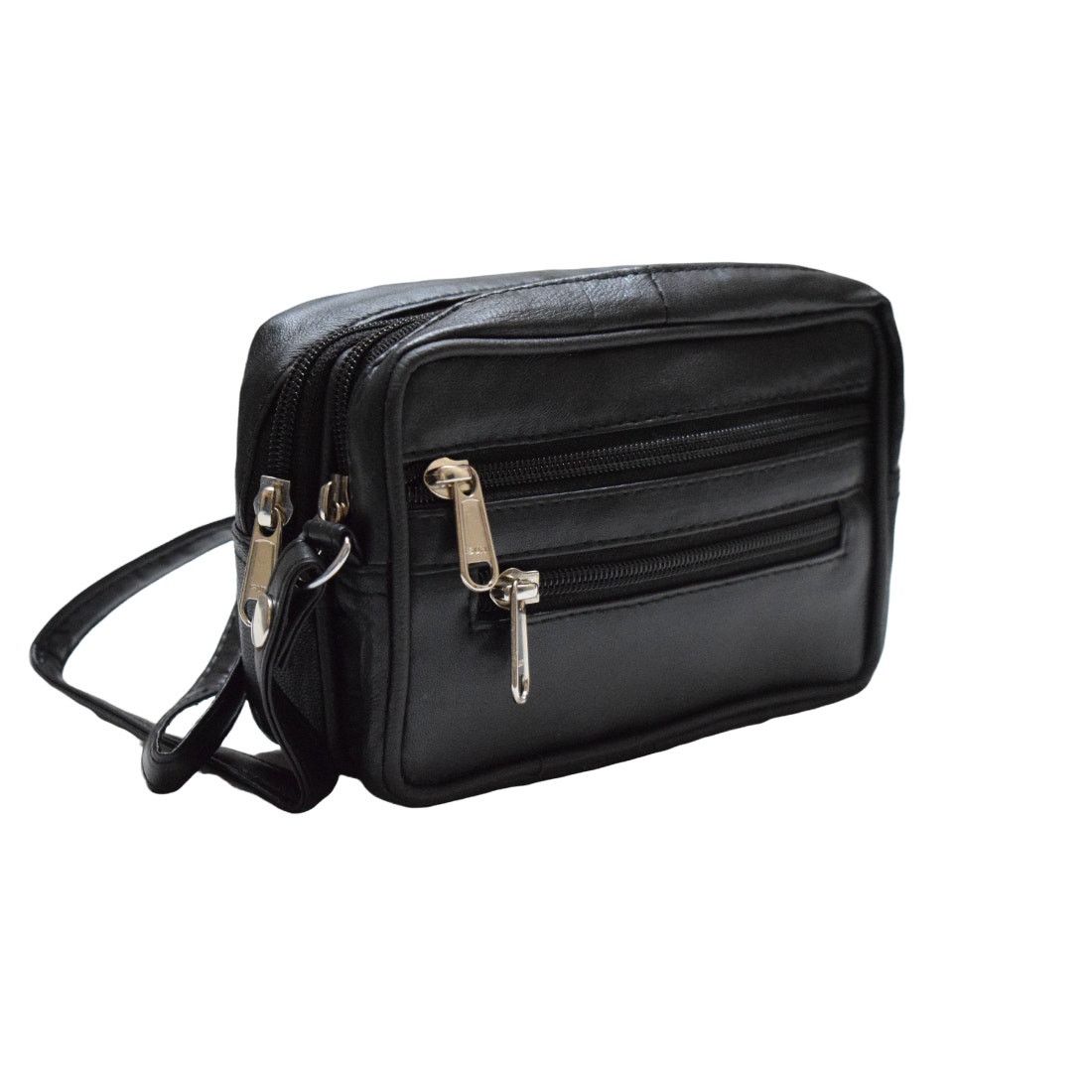 Handmade Women's Brand New Black Leather Crossbody/Belt Bag Size ONE SIZE - 5 Thumbnail