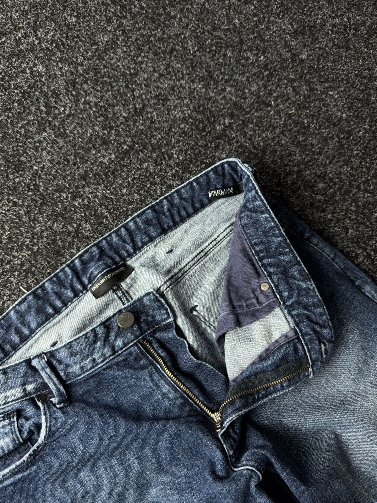Armani Exchange Vintage 00s Emporio Armani Italy Y2K Distressed Jeans W34 Size US 34 / EU 50 - 6 Thumbnail