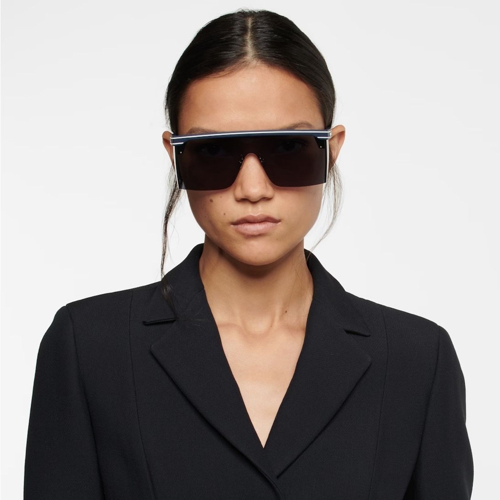 Dior NEW DIORCLUB M1UB7 Shiny Blue Unisex Oblique Mask Sunglasses Size ONE SIZE - 2 Thumbnail