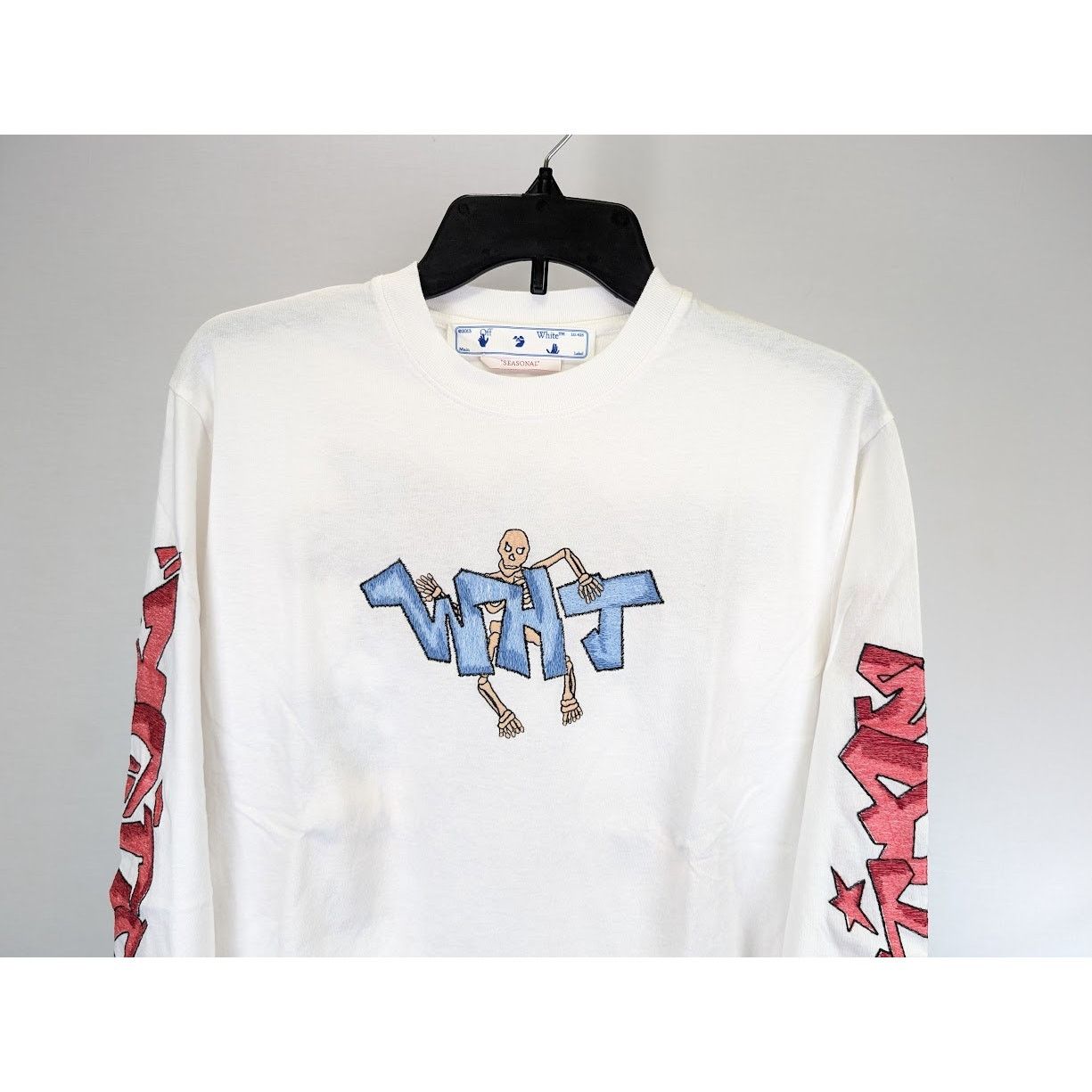 Off-White o1rshd1 Graff Pup Skate Long Sleeve T-Shirt in White Size US M / EU 48-50 / 2 - 8 Thumbnail