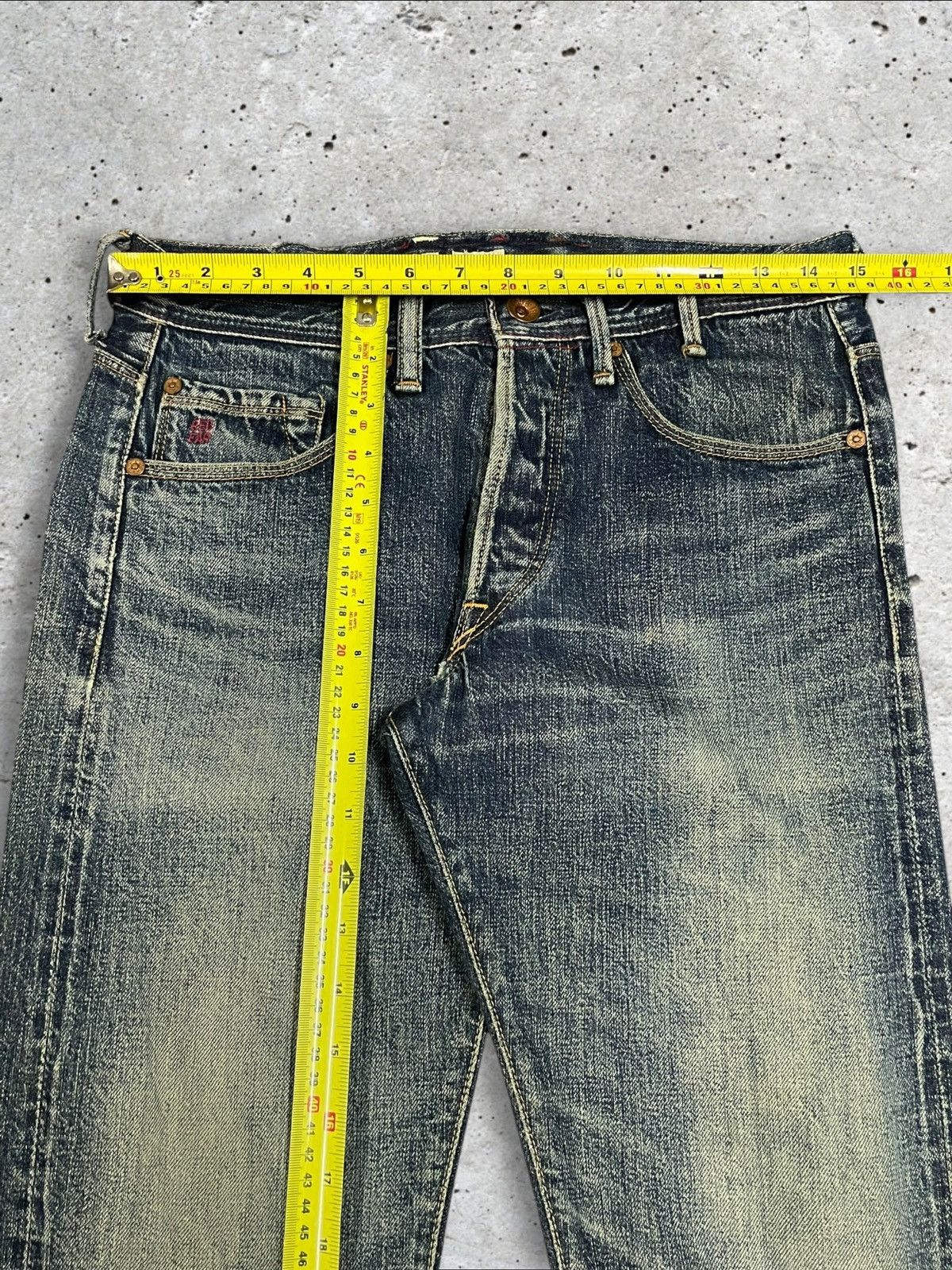 Paul Smith Paul Smith Red Ear Crazy Denim Selvedge Red Devil Torn Jeans Size US 30 / EU 46 - 18 Thumbnail