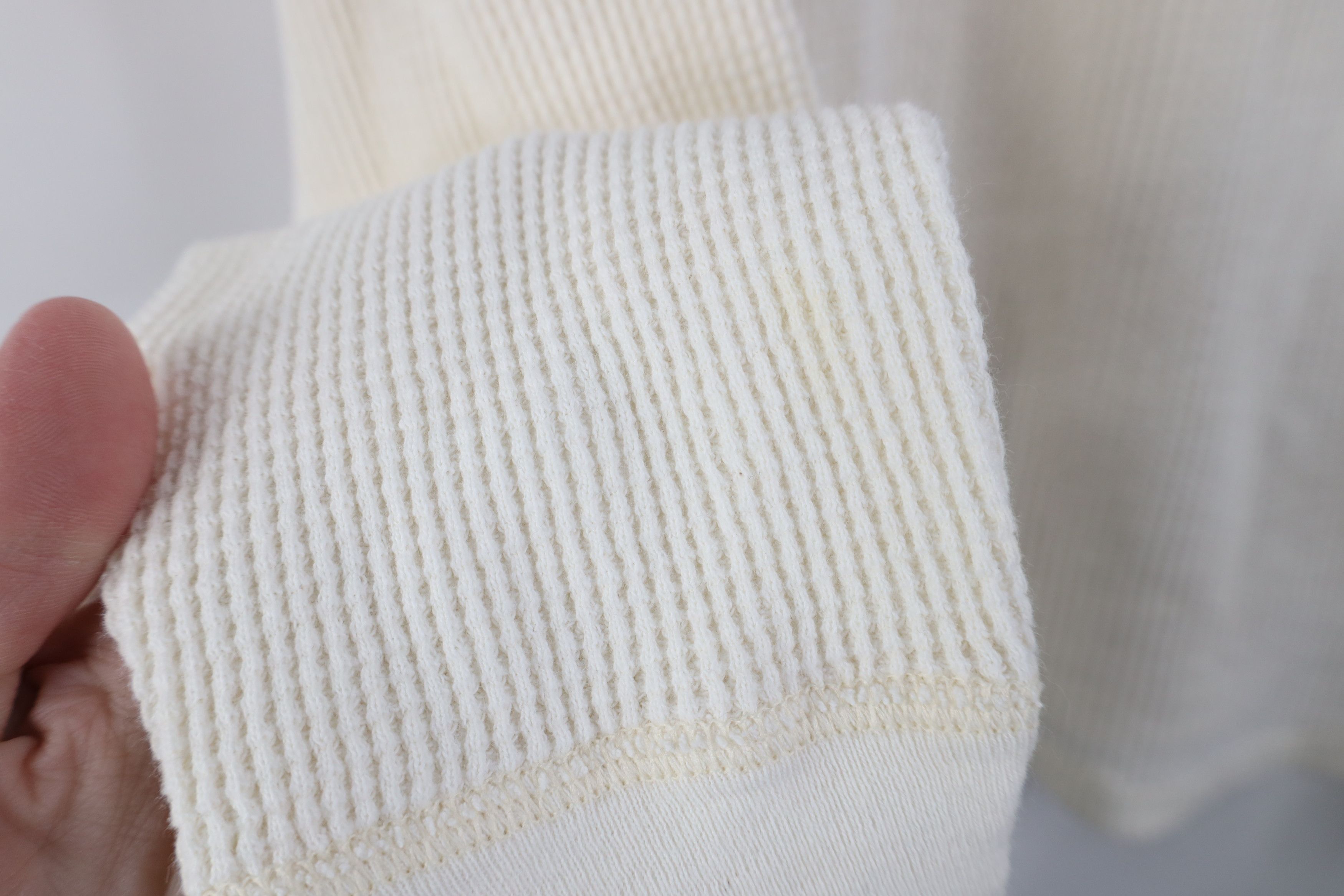 Gap Vintage 90s Gap Waffle Long Sleeve Henley T-Shirt Cream USA Size US M / EU 48-50 / 2 - 6 Thumbnail