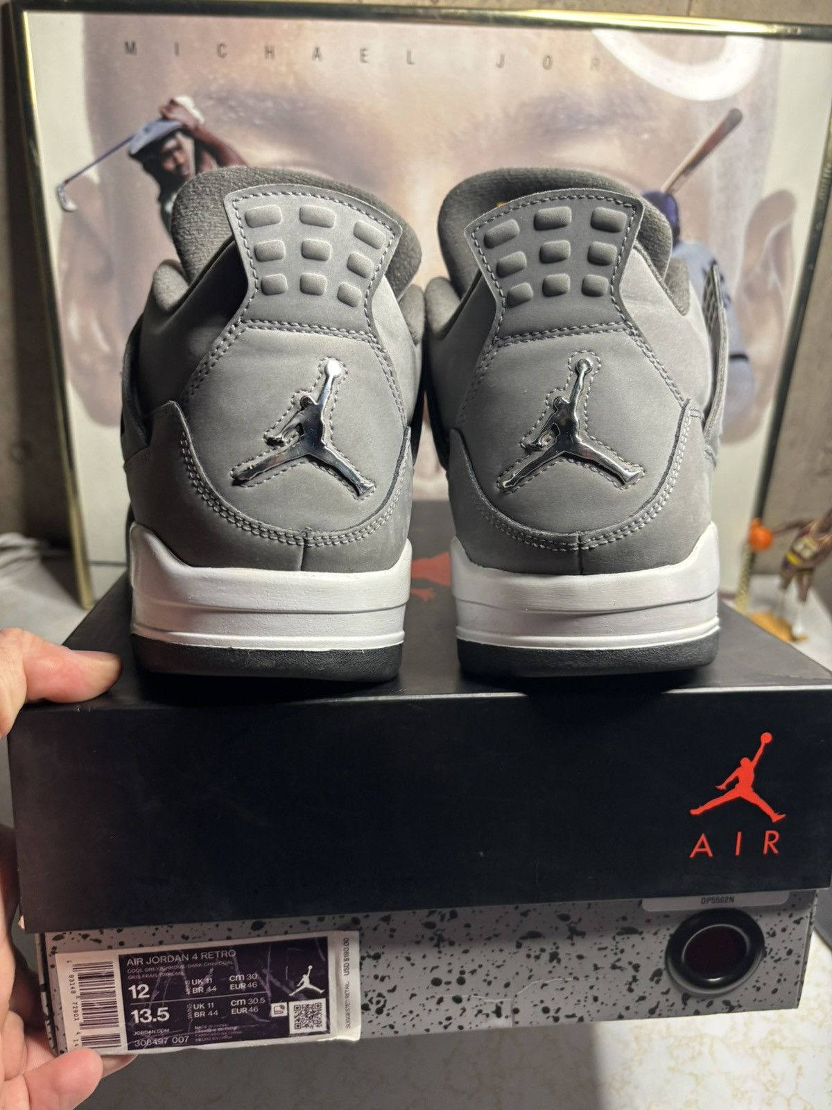 Jordan Brand Jordan Retro 4 ‘cool grey’ Size US 12 / EU 45 - 7 Thumbnail