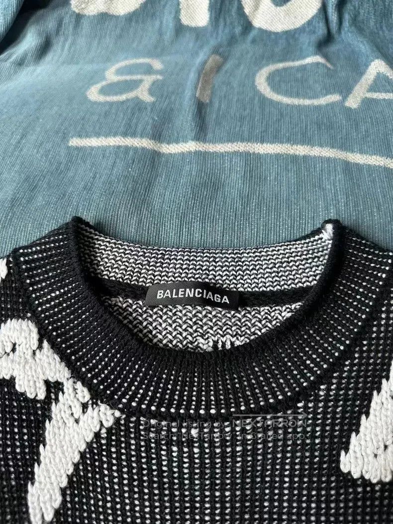 Balenciaga Balenciaga Logo Script Knit Sweater. Size US XS / EU 42 / 0 - 3 Thumbnail