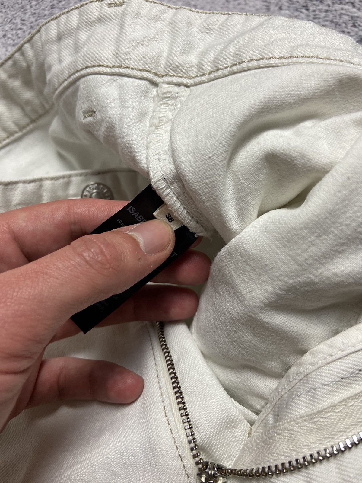 Designer × Isabel Marant Etoile Isabel Marant Etoile Jeans Women’s White Denim Pants Design Size 27" / US 4 / IT 40 - 12 Thumbnail