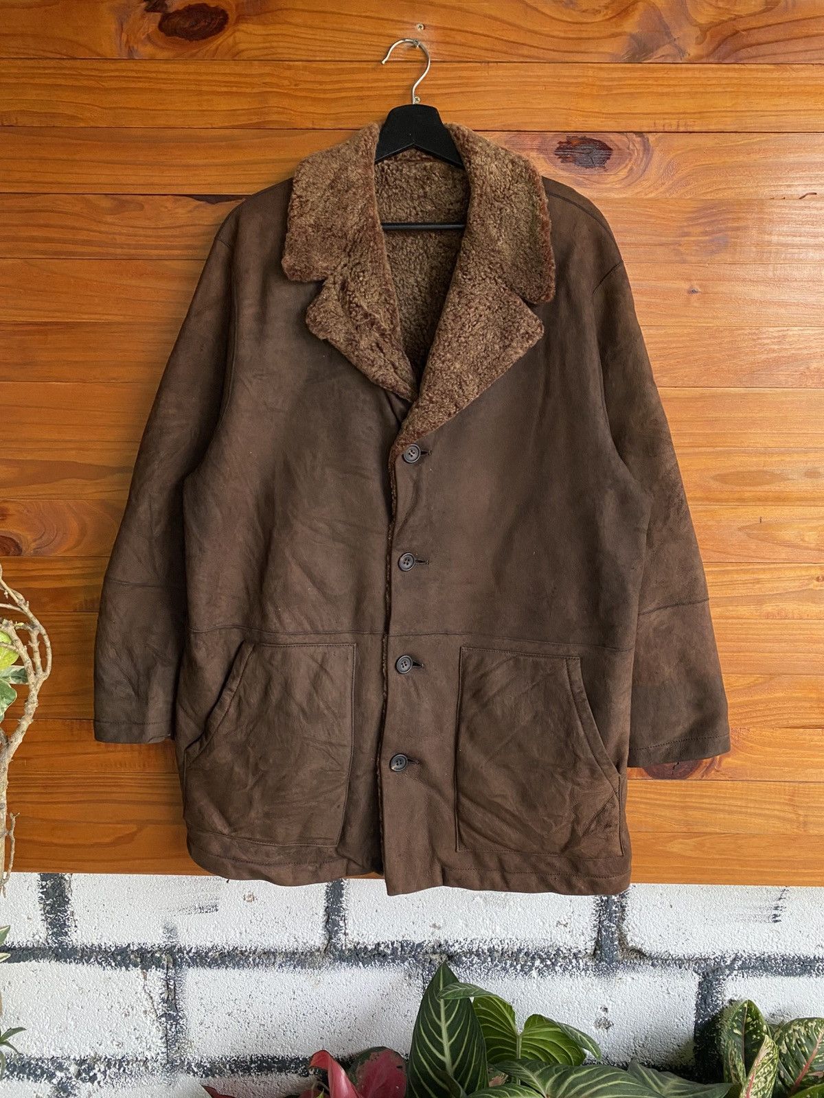 Mila Schon Mila Schön Milano Vintage Brown Shearling Leather Coat Size US L / EU 52-54 / 3 - 3 Thumbnail
