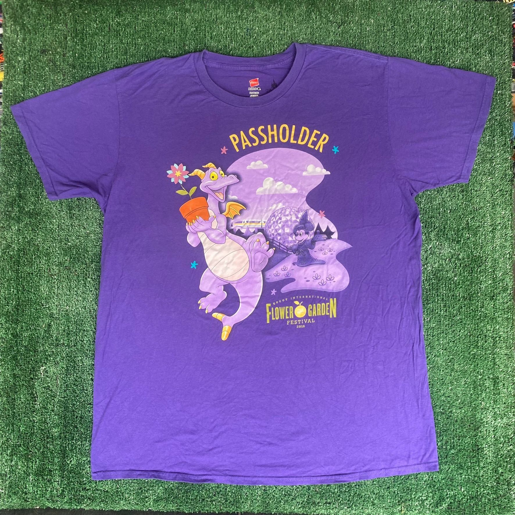 Disney Vintage Y2K Figment Dragon Shirt Disney Epcot Flower Fest Te Size US XL / EU 56 / 4 - 1 Thumbnail