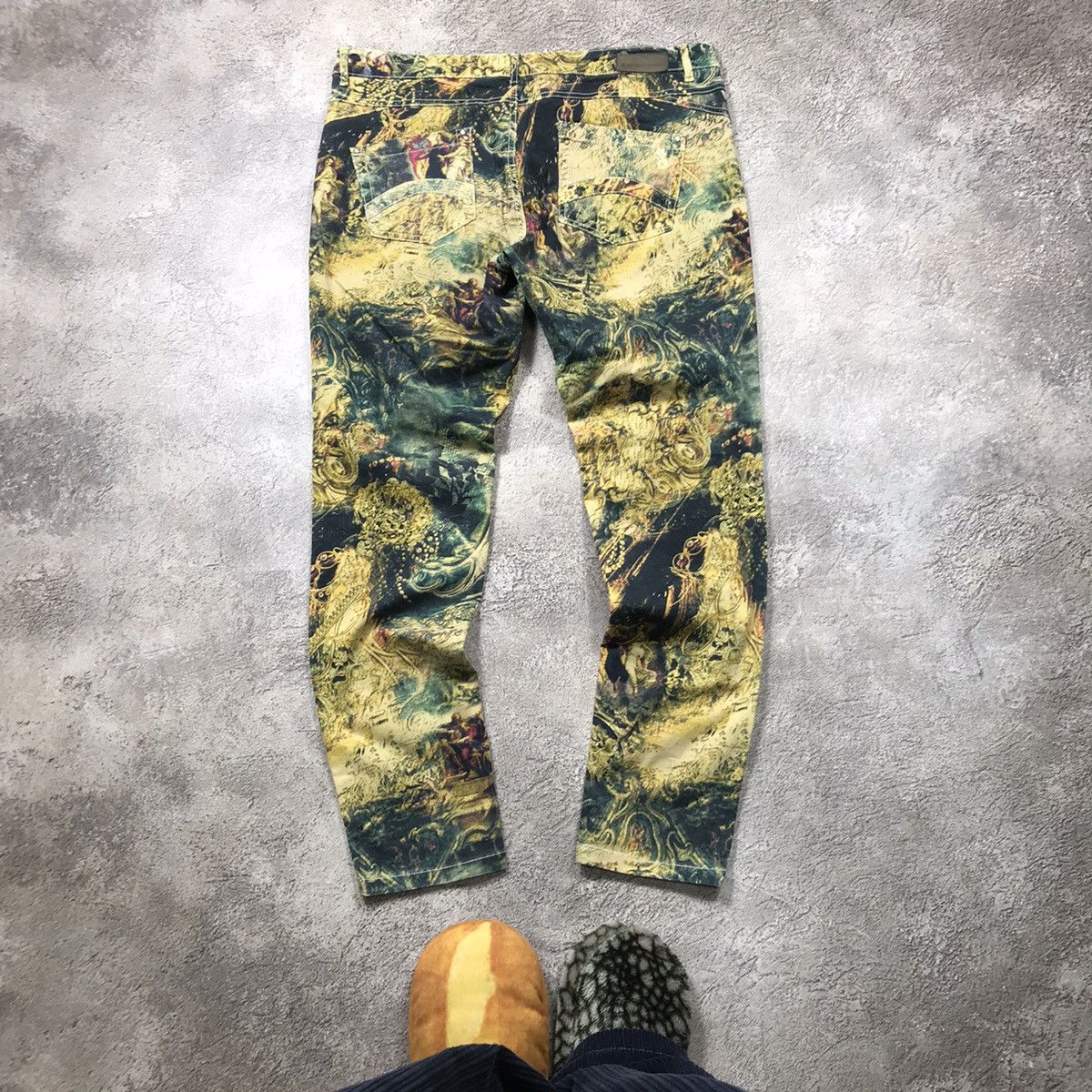 Vintage Y2K Baggy Cargo Pants All Over Print Grunge Streetwear 36 Size 36" / US 14 / IT 50 - 3 Thumbnail