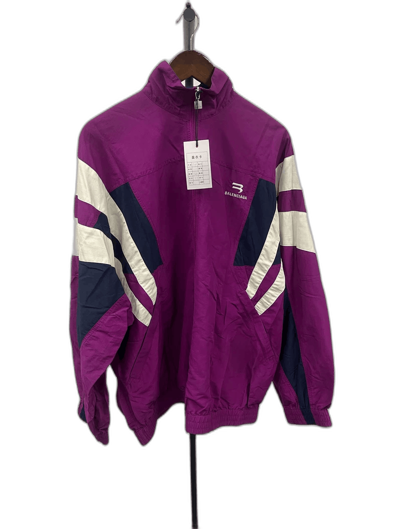 Balenciaga Sporty Purple and Black Nylon Jacket Size US S / EU 44-46 / 1 - 1 Thumbnail