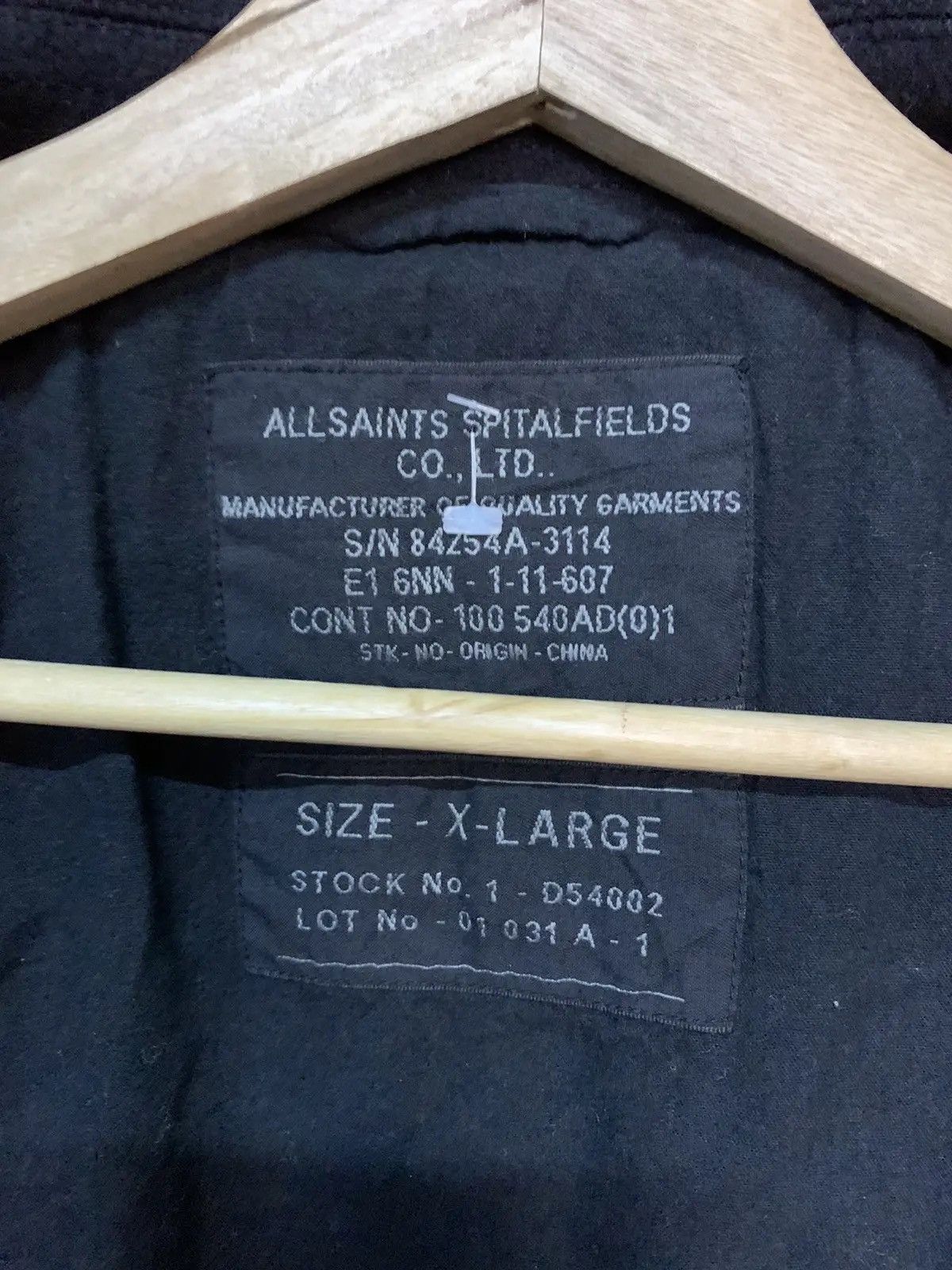 Allsaints AllSaints Spitalfields Wool Biker Jacket – Men’s Black Moto Size US XL / EU 56 / 4 - 10 Thumbnail