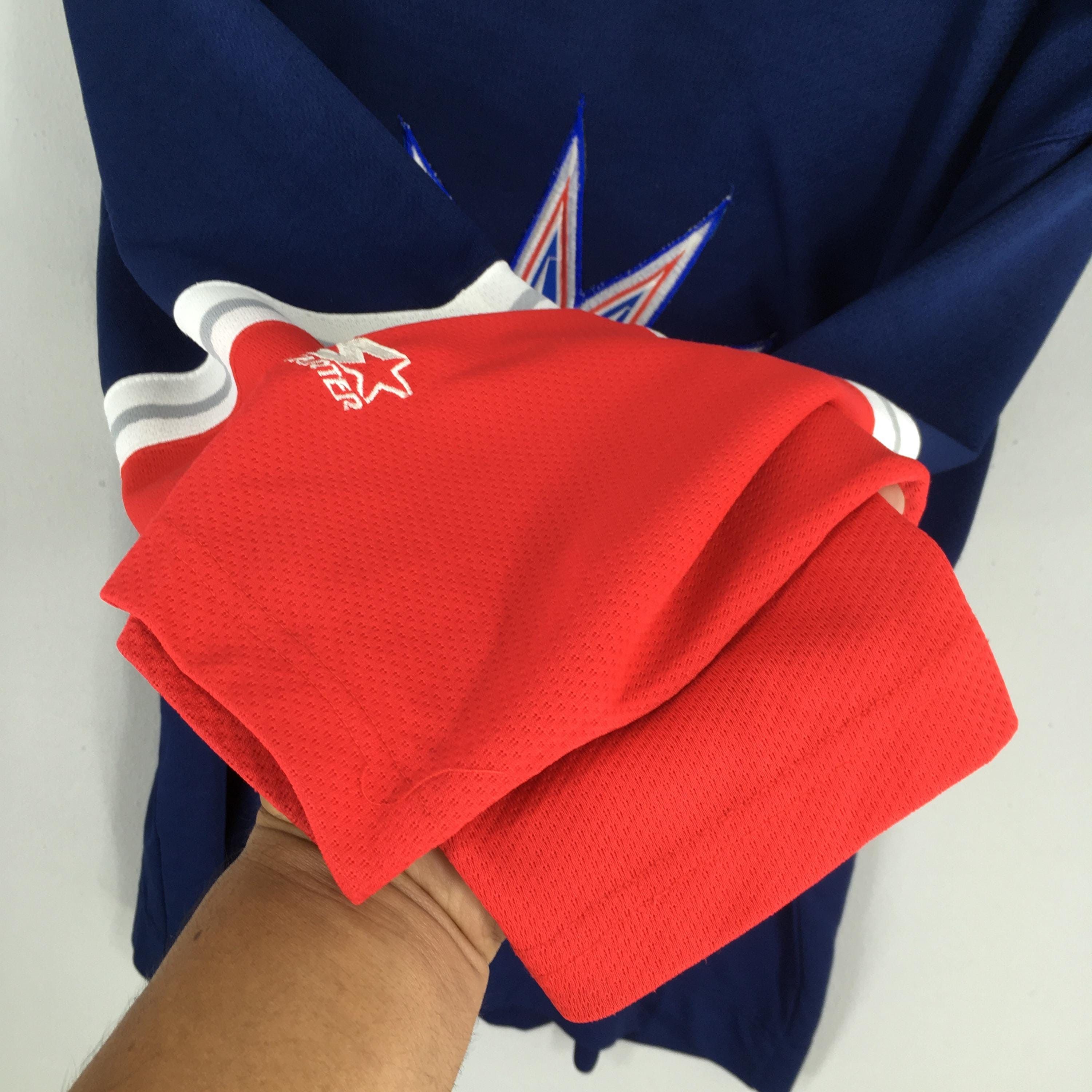 NHL Vintage 90s New York Rangers NHL Blue Jersey XLarge Size US XL / EU 56 / 4 - 4 Thumbnail