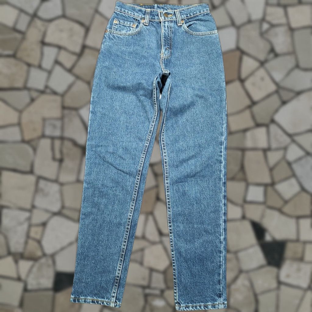 Levi's VINTAGE Levi's Jeans 550 USA Relaxed Tapered Womens 25x29 Zip 29 Inseam Blue 100% Cotton 90s Retro USA Size 42" / US 20 - 1 Thumbnail
