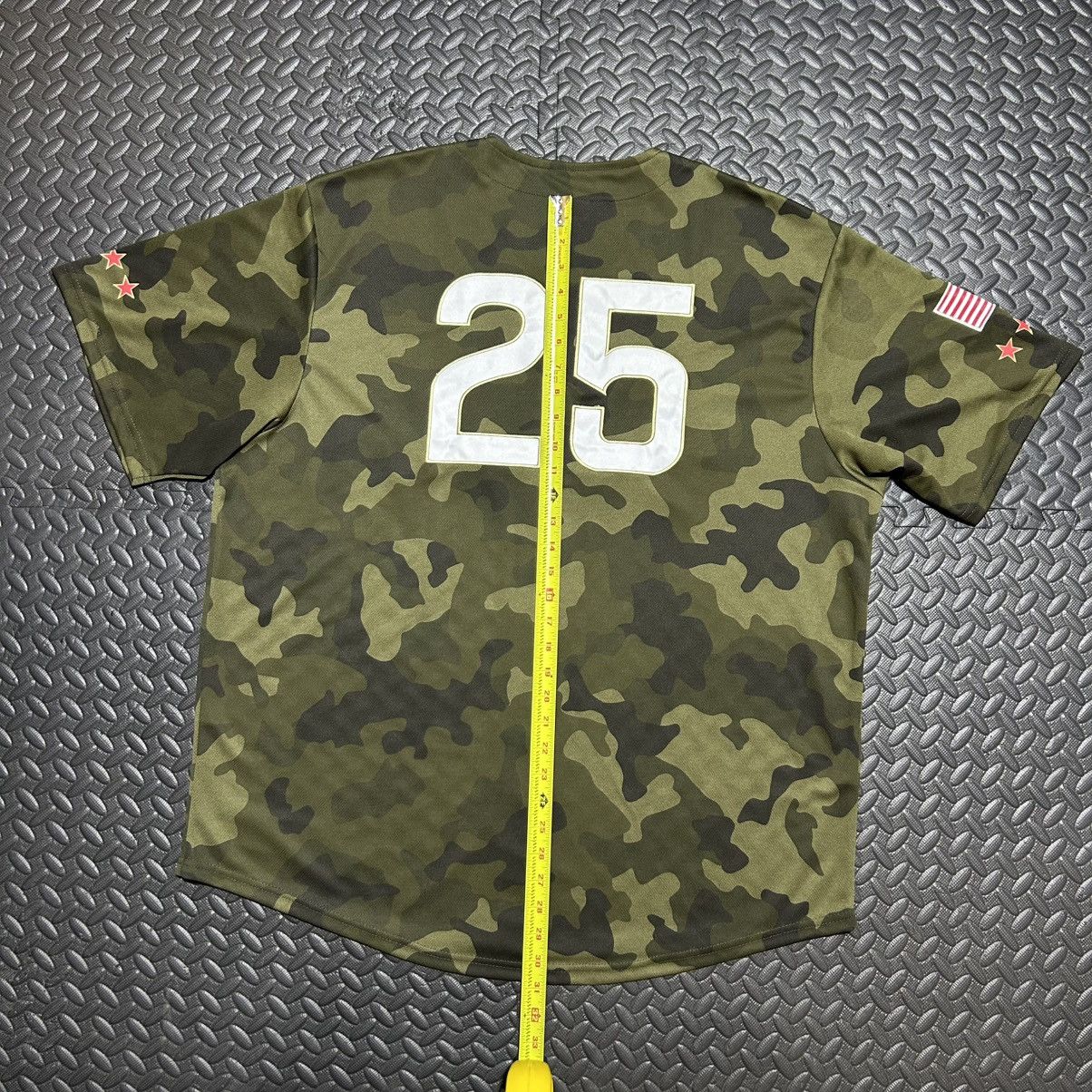 MLB Chicago Cubs Armed Forces Camo Jersey Size 2XL SGA 8/5/25 Size US XXL / EU 58 / 5 - 12 Thumbnail