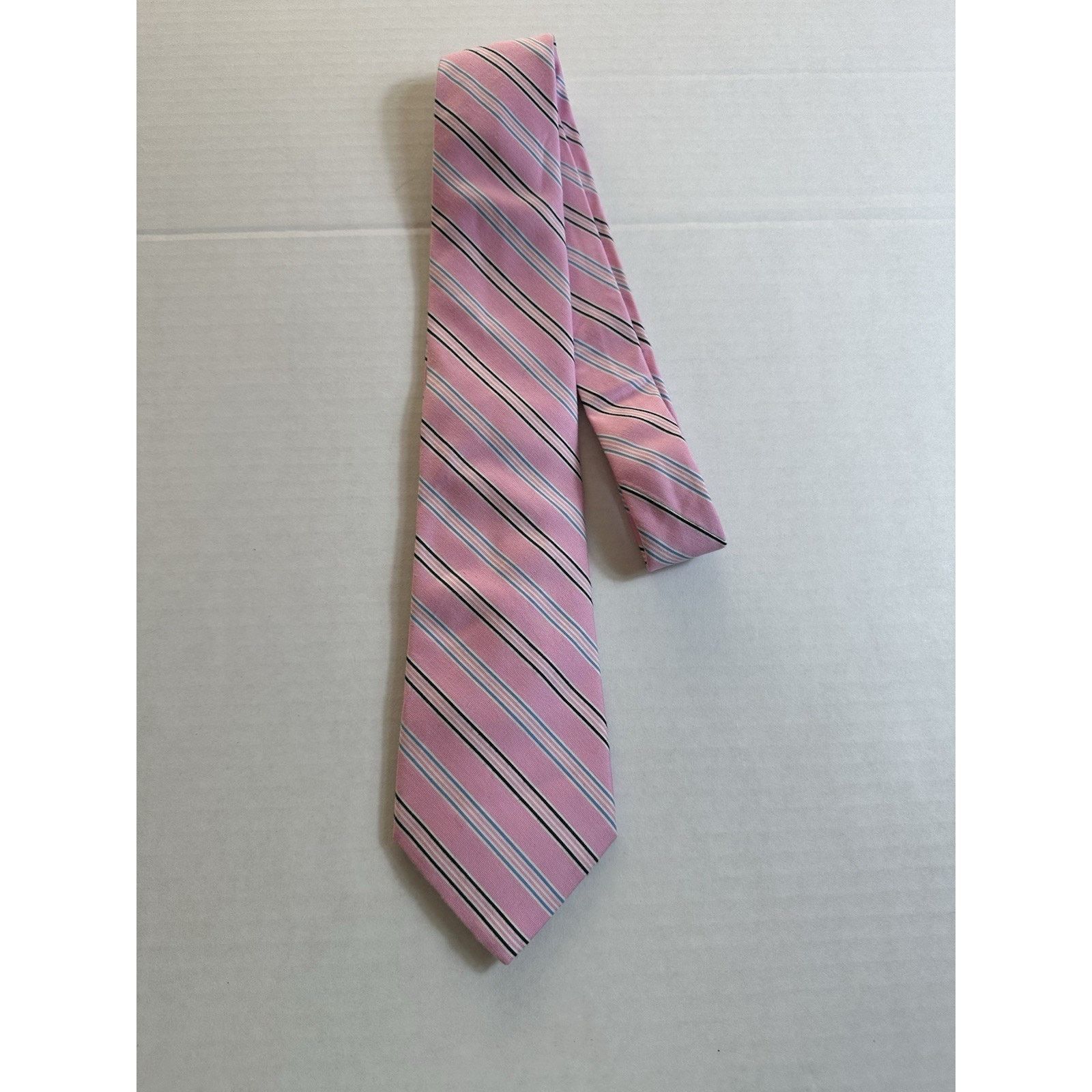Lauren Ralph Lauren Lauren Ralph Lauren Neck Tie Pink Striped Silk/Cotton Preppy Size ONE SIZE - 8 Thumbnail