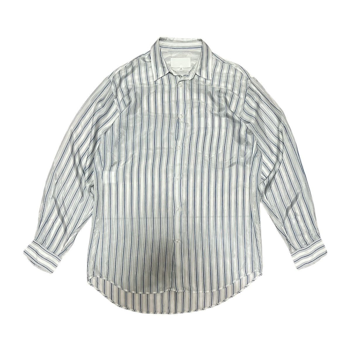 Maison Margiela SS20 Maison Margiela see through striped button ups shirt Size US XL / EU 56 / 4 - 1 Thumbnail