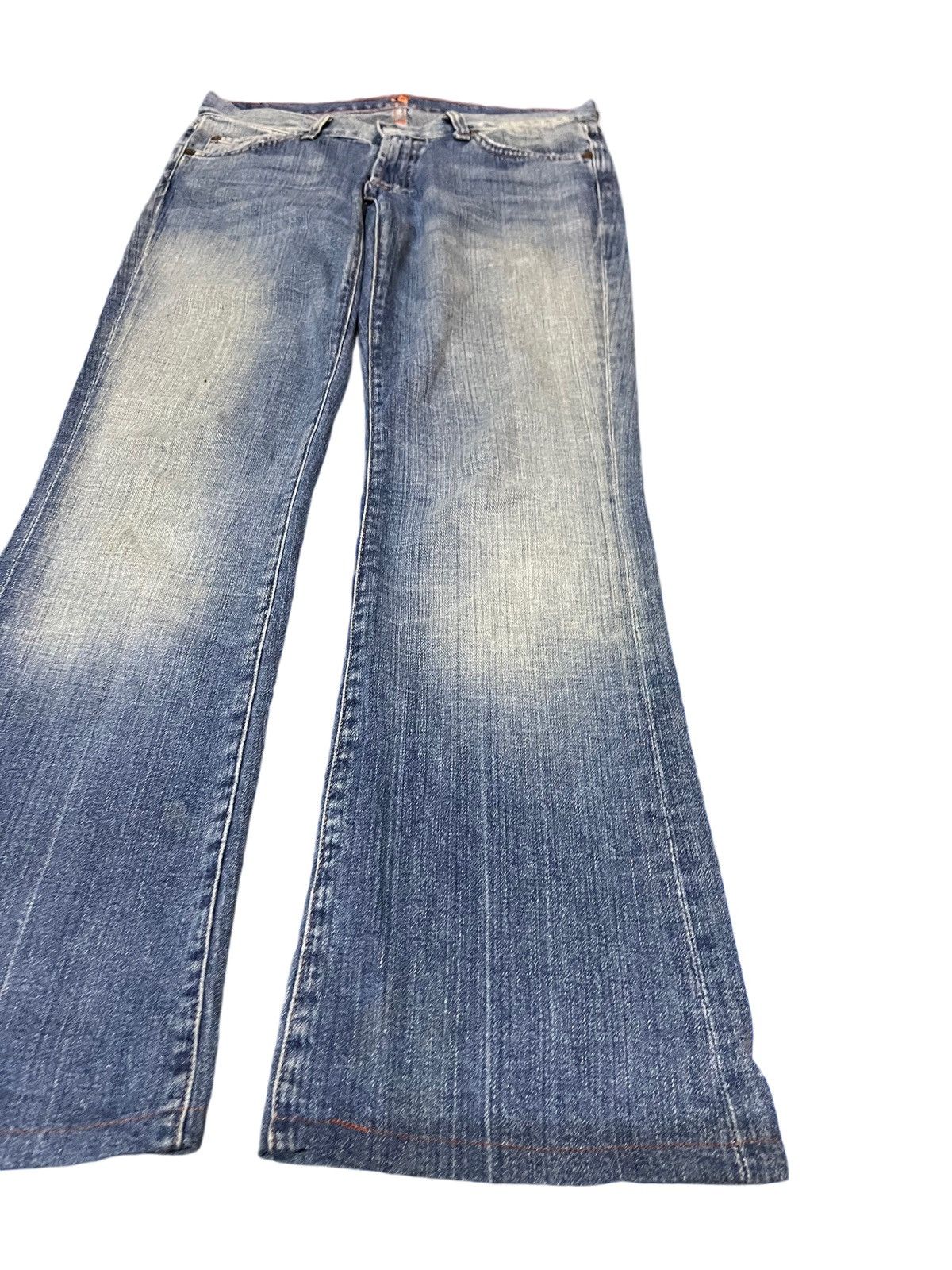 7 For All Mankind Vintage 7 For All Mankind Flare Faded Denim Size US 32 / EU 48 - 3 Thumbnail