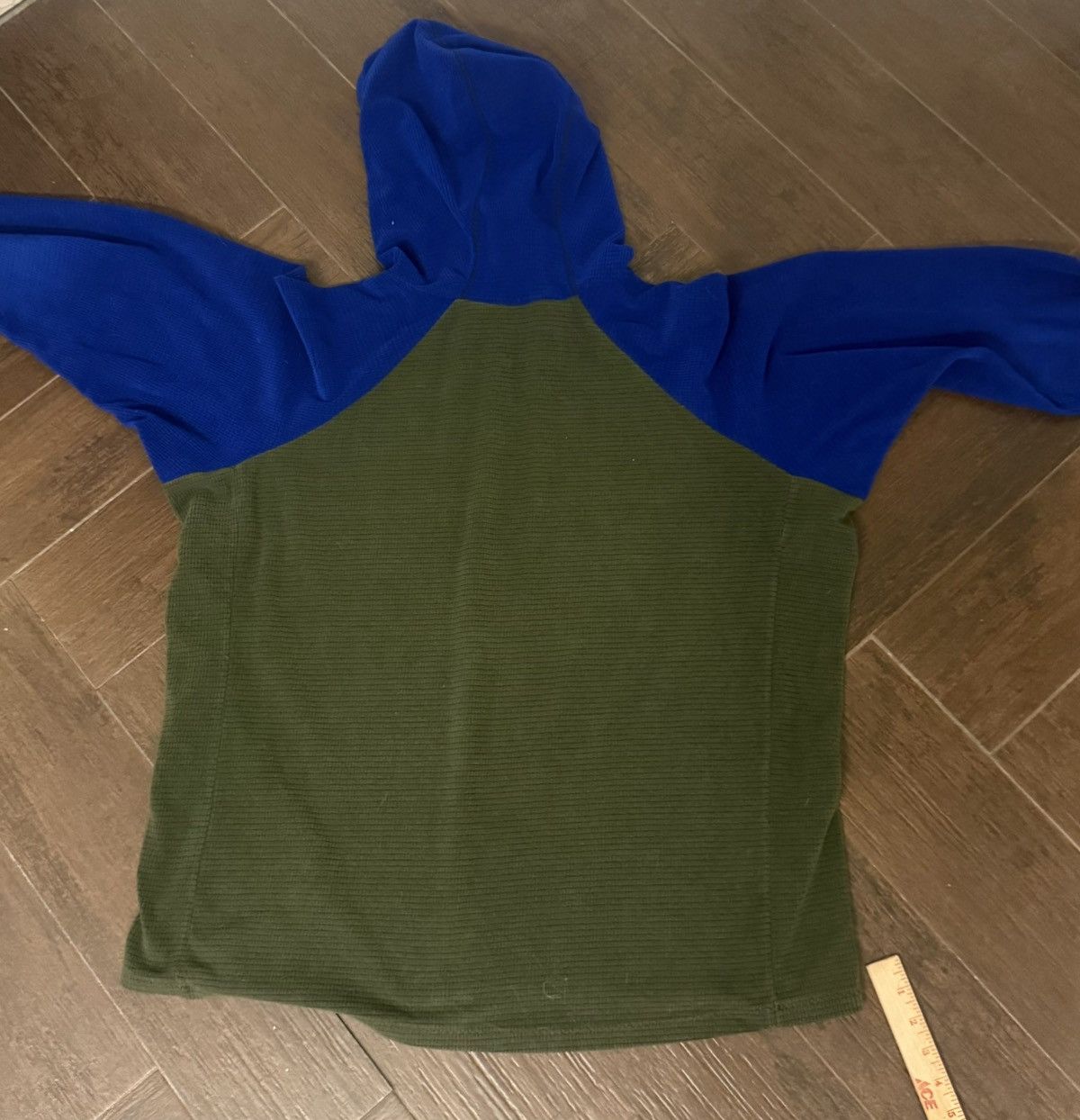 Melanzana Melanzana Microgrid Hoodie Mens XXL Green Blue Fleece Size US XXL / EU 58 / 5 - 2 Thumbnail
