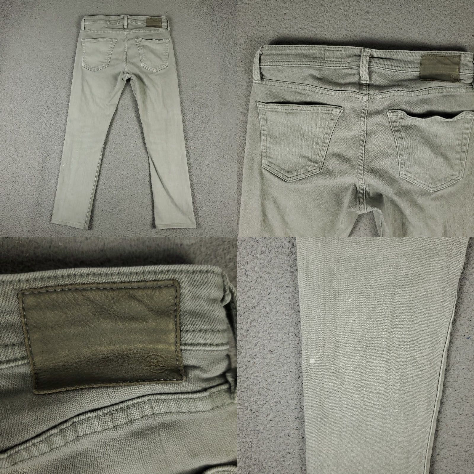 Nomad AG Adriano Goldschmied Jeans Mens 30x28 Gray Modern Slim Denim Pants Regular Fit Size US 30 / EU 46 - 8 Thumbnail