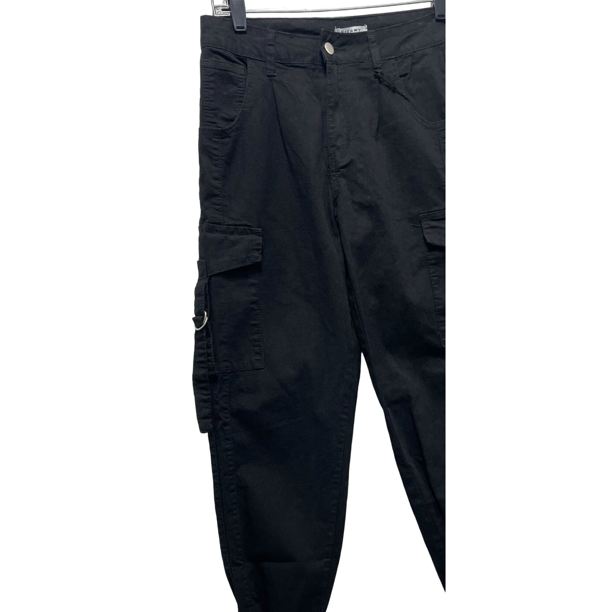 Other Kreamy - Women's Cozy Cargo Jogger Pants With Multi Pockets Size 29" - 14 Thumbnail