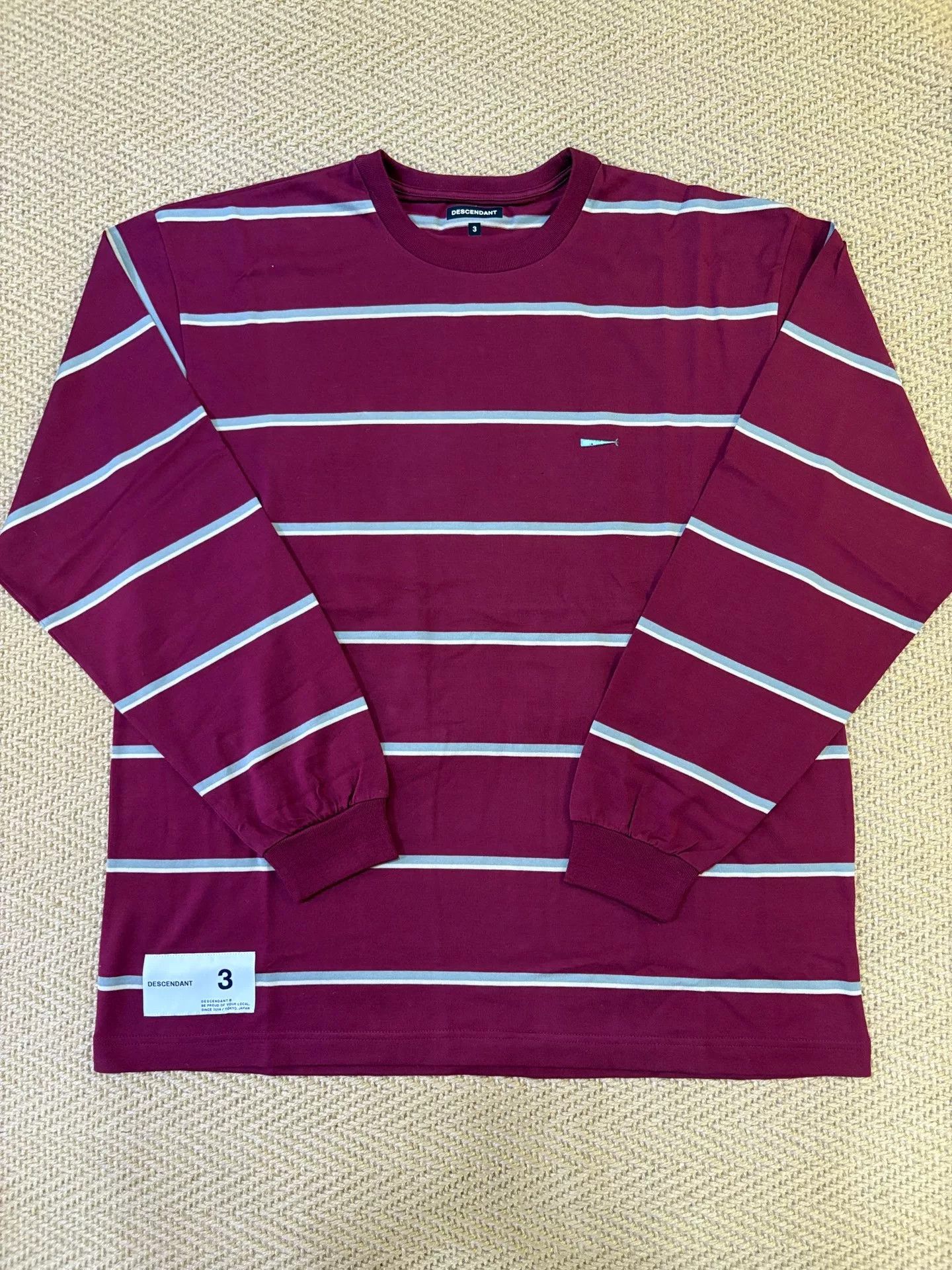 Descendant descendant border crew neck long sleeve shirt Size US L / EU 52-54 / 3 - 1 Thumbnail