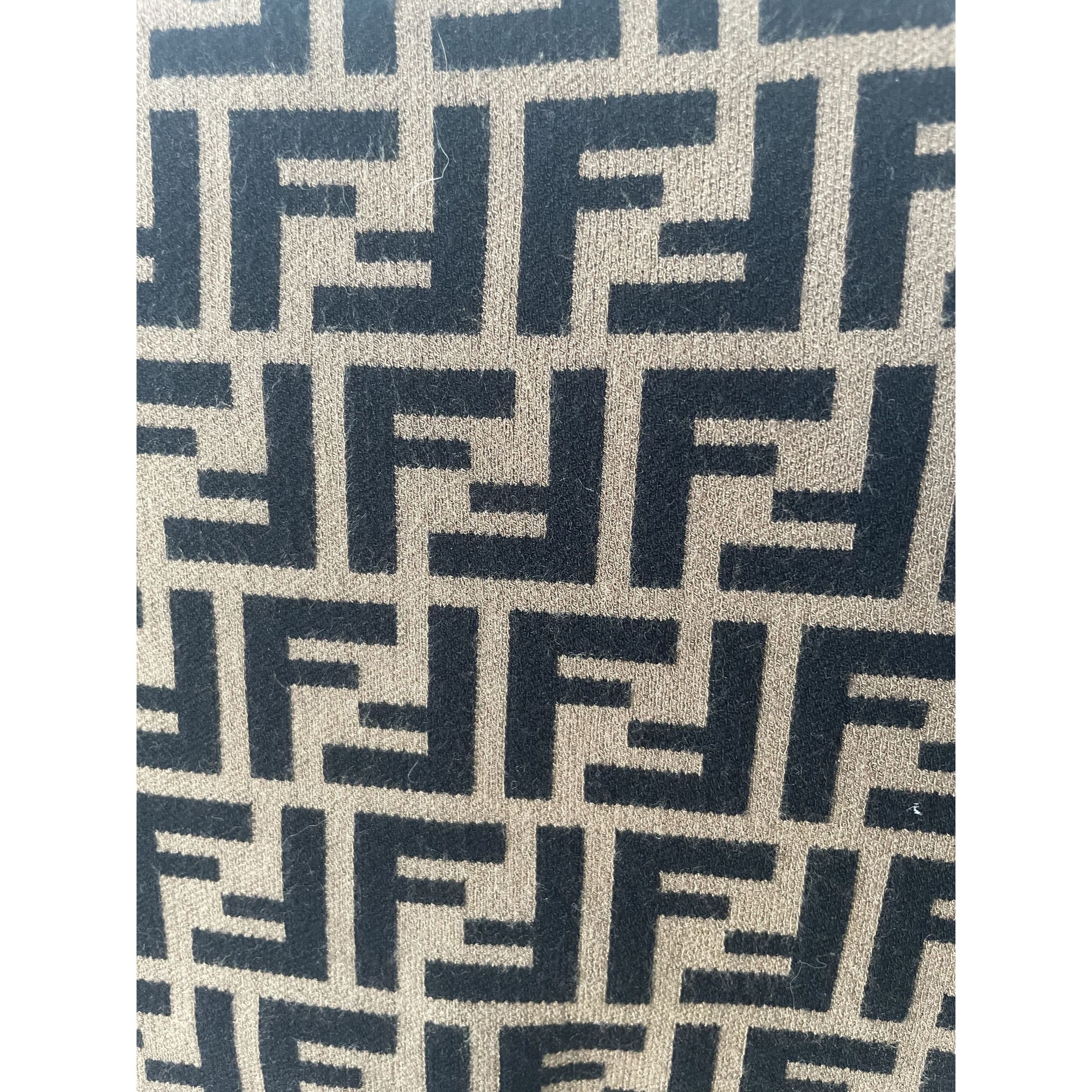 Fendi Fendi Roma Womens FF Logo Knit Top In Brown & Black Size 44 Size M / US 6-8 / IT 42-44 - 7 Thumbnail