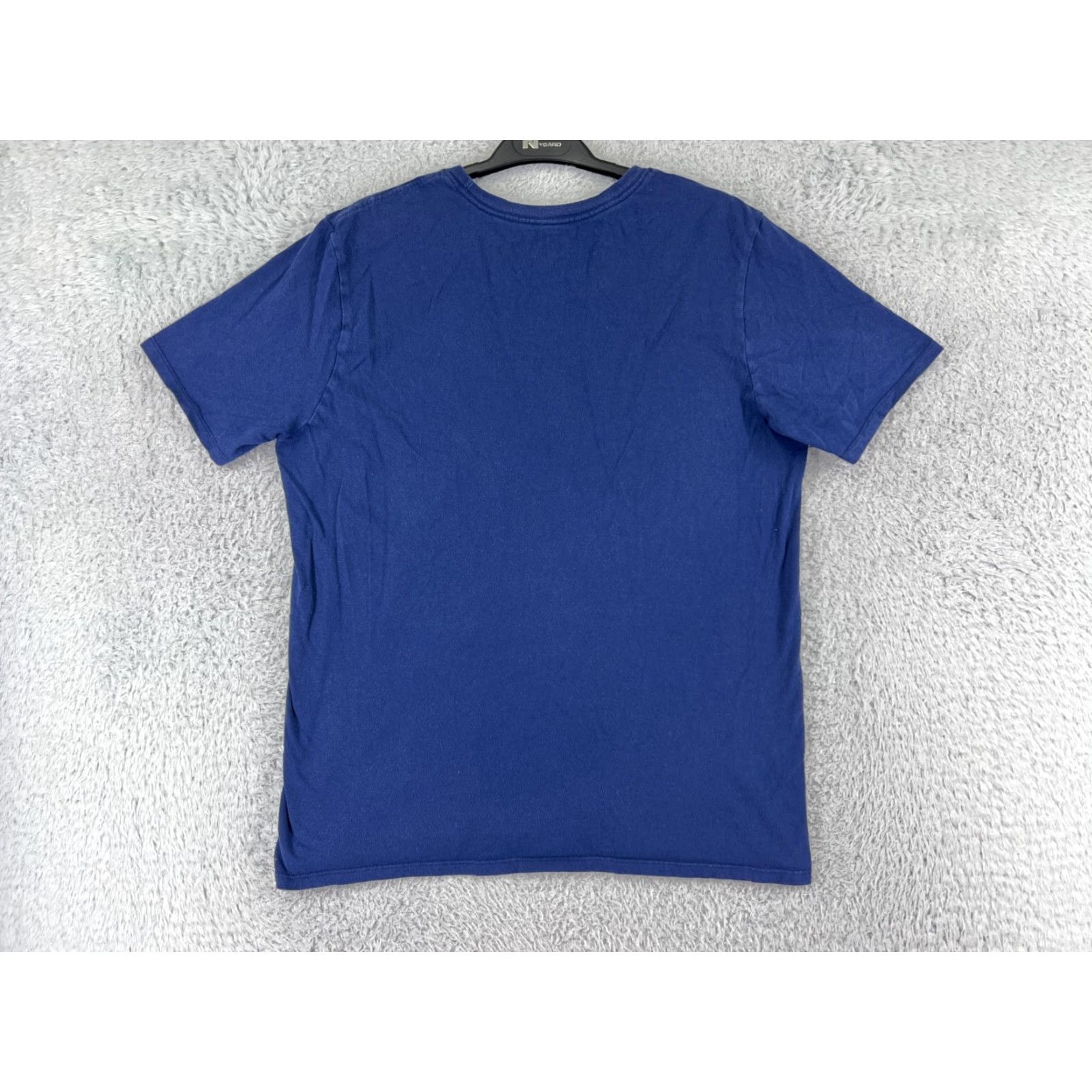 Nike Nike Shirt Men Medium Blue Spellout Swoosh Short Sleeve Crew Neck 100% Cotton US Activewear Sports Graphic Print Mens Size US M / EU 48-50 / 2 - 2 Thumbnail