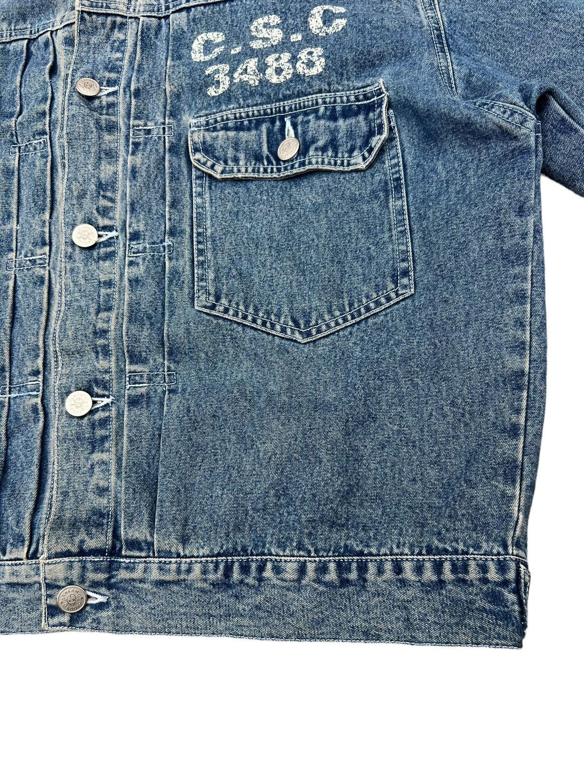 Vintage VTG Cream Soda Black Skull M.C Dallas 74’s Denim Jacket Size US XL / EU 56 / 4 - 17 Thumbnail