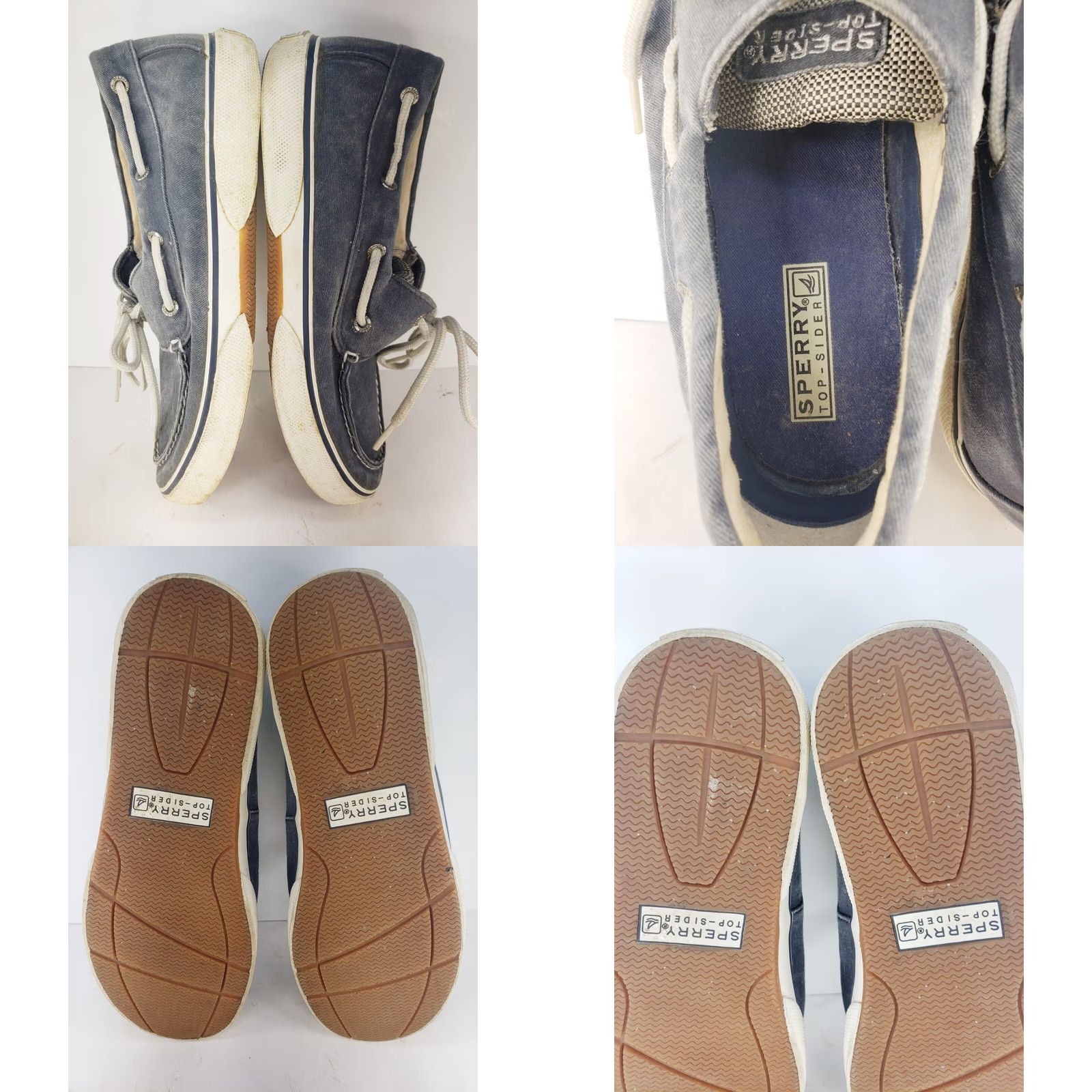 Sperry Sperry Top Sider Halyard Two Eye Blue Denim Boat Shoes Mens 10.5 M Casual Leatherless? (note) Size US L / EU 52-54 / 3 - 8 Thumbnail